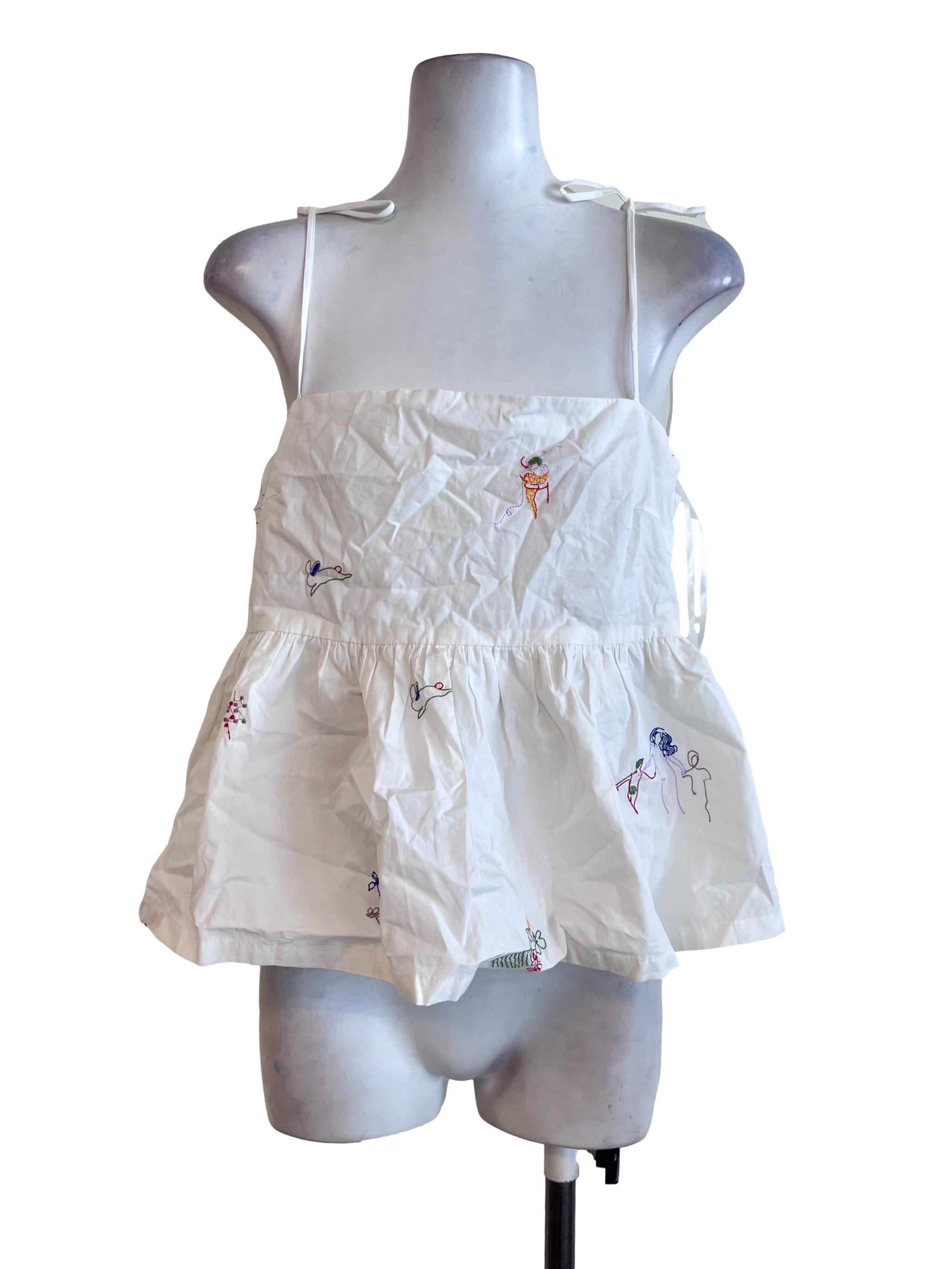 White Based Patterned Top LB