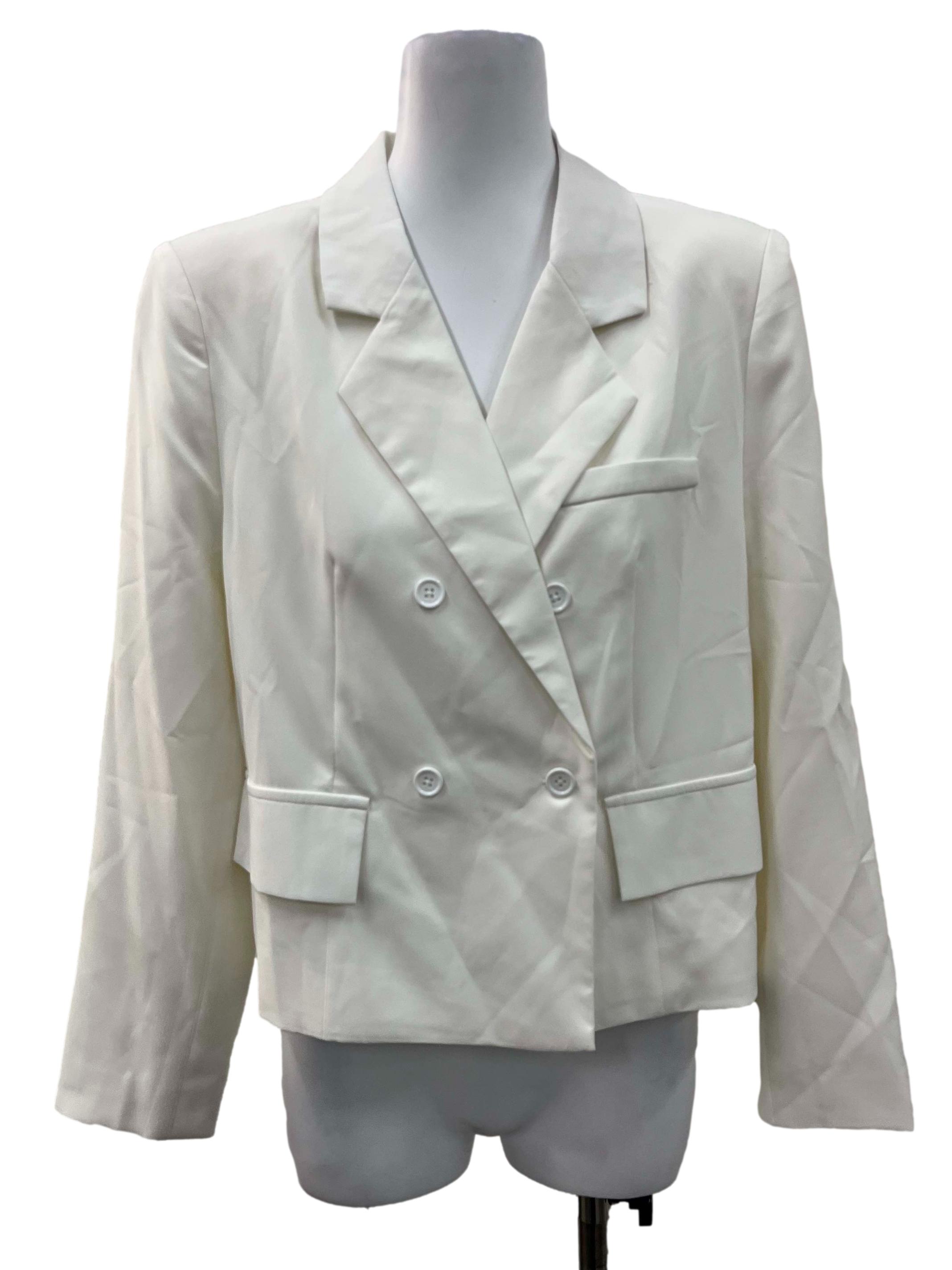 Off White Cropped Blazer