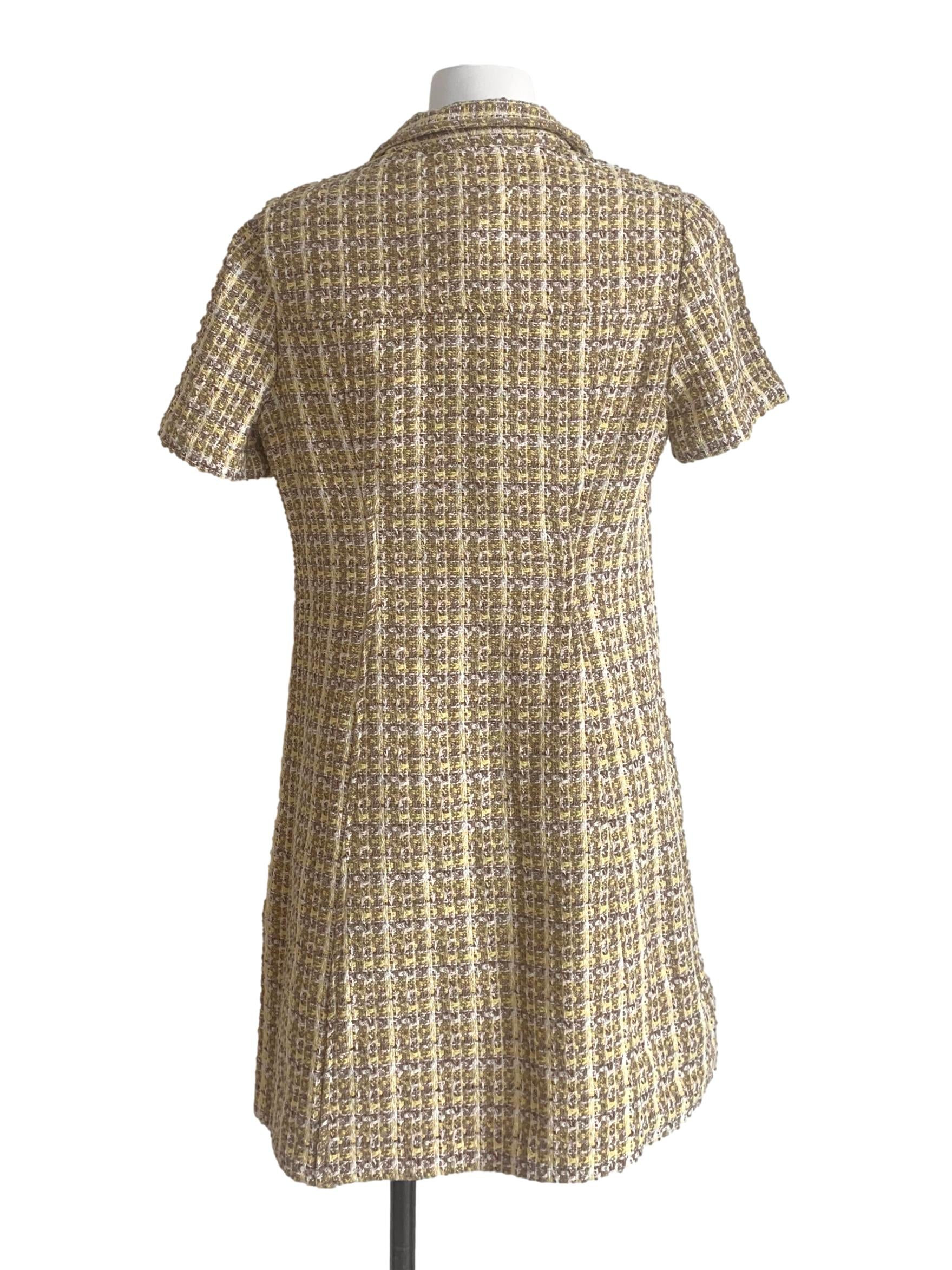 Hazelnut Beige Tweed Dress