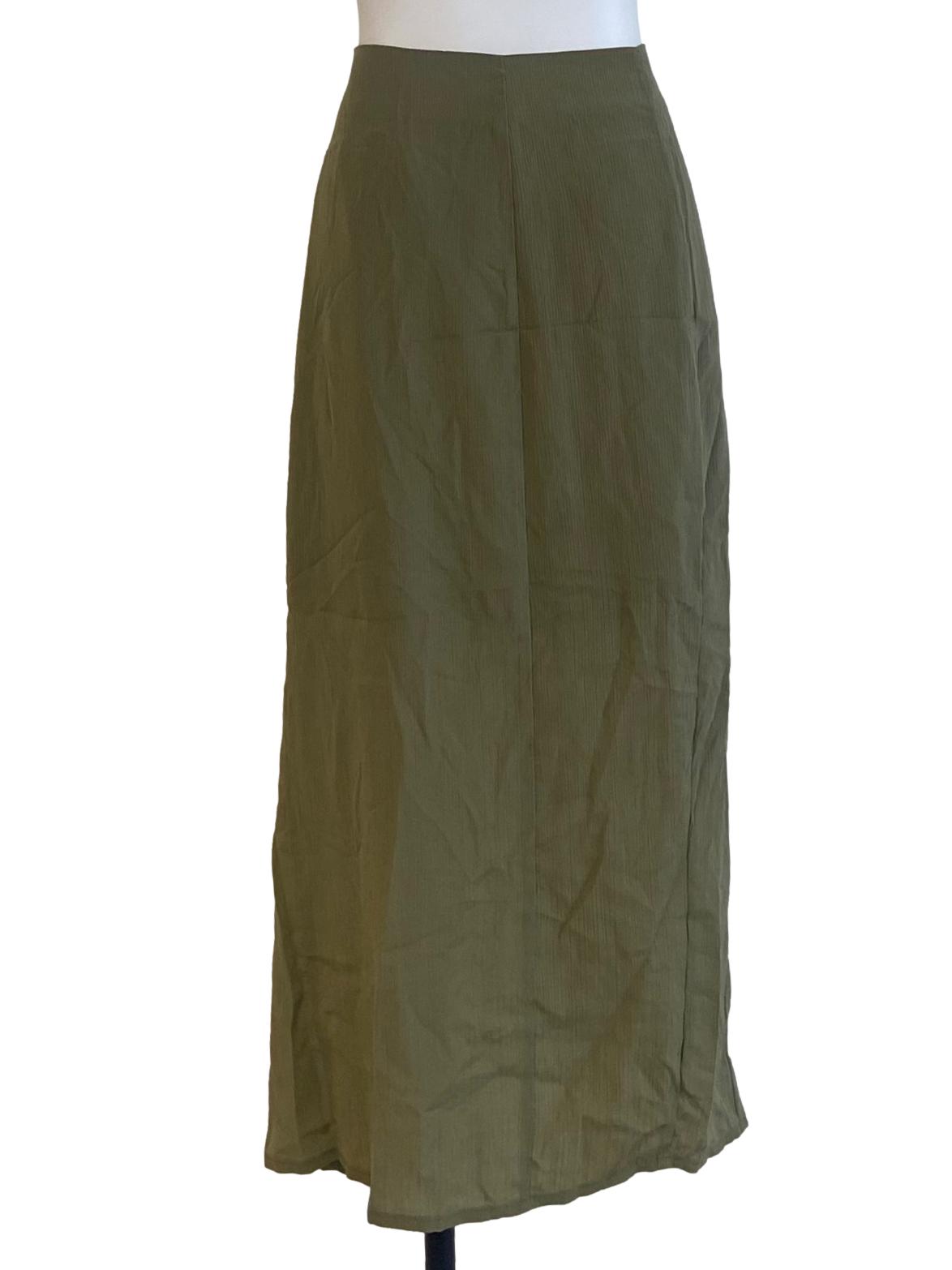 Pear Green Slit Tube Skirt