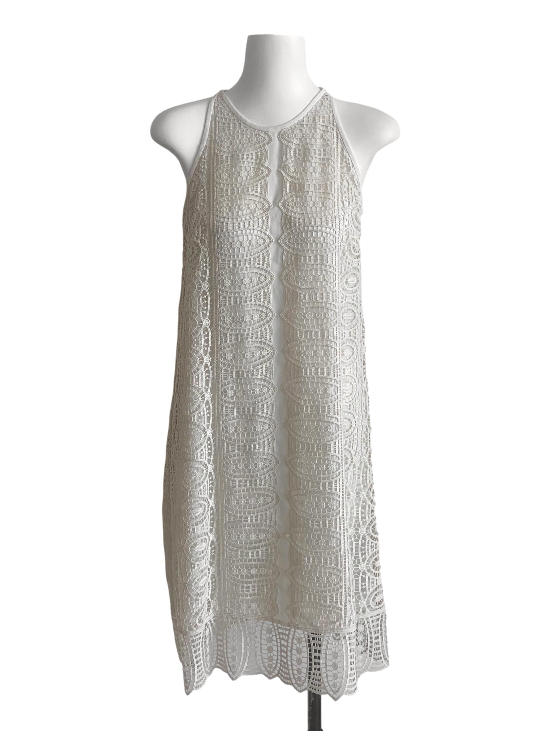 White Laced Tunic Dress