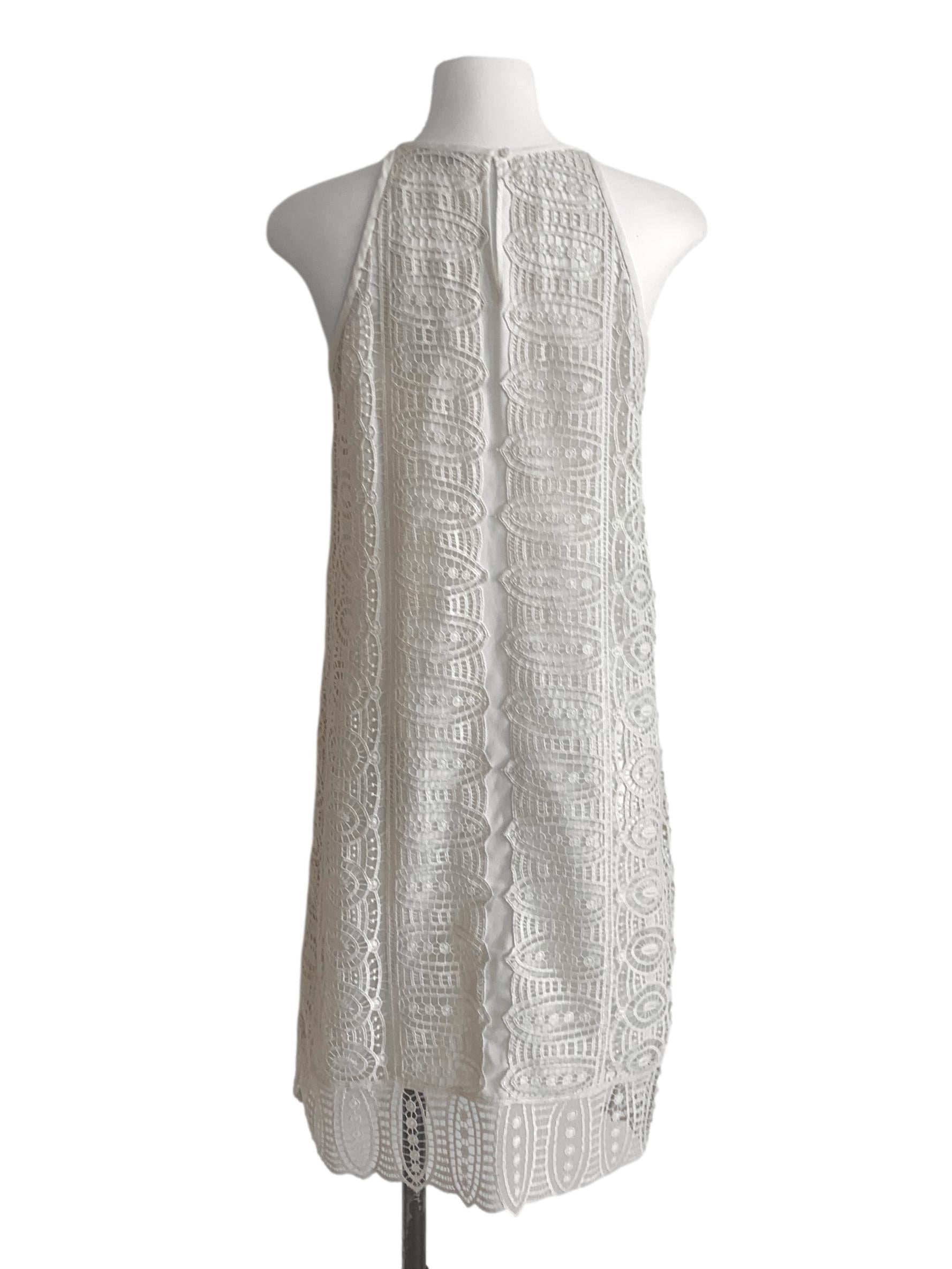 White Laced Tunic Dress