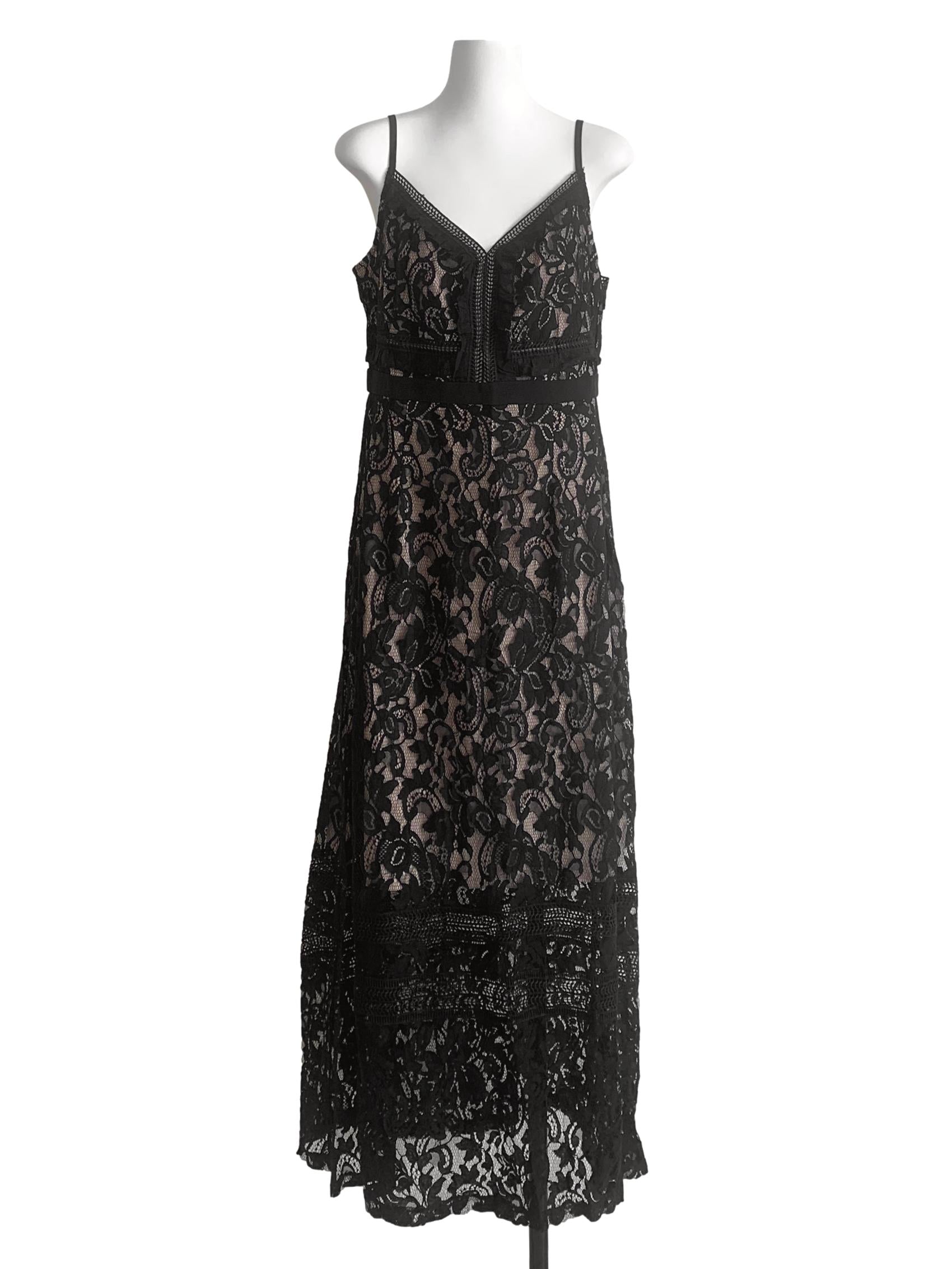 Black Laced Pattern Dress