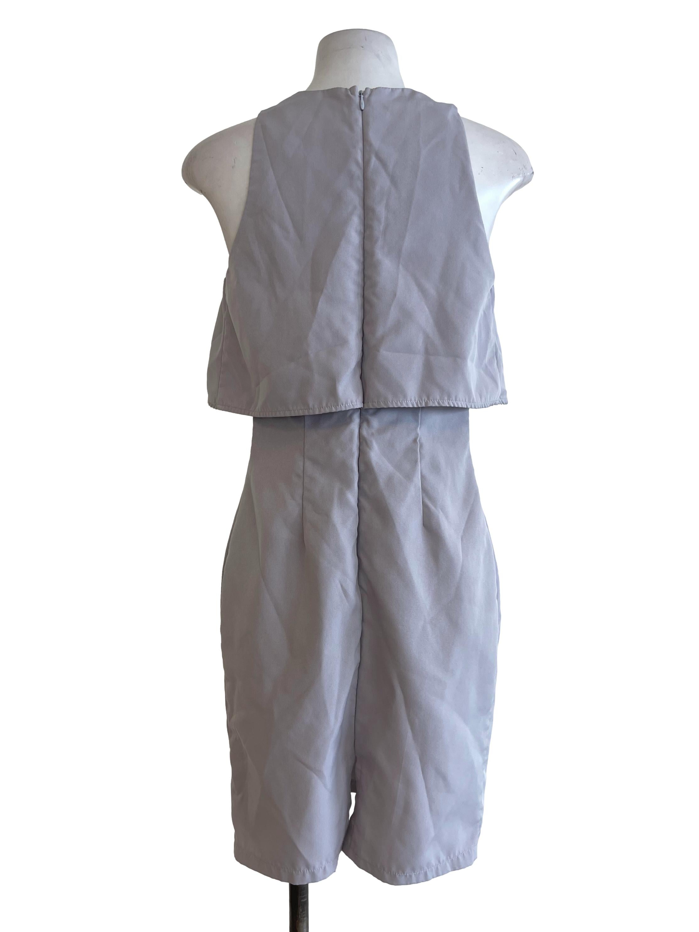 Light Grey Plain Dress