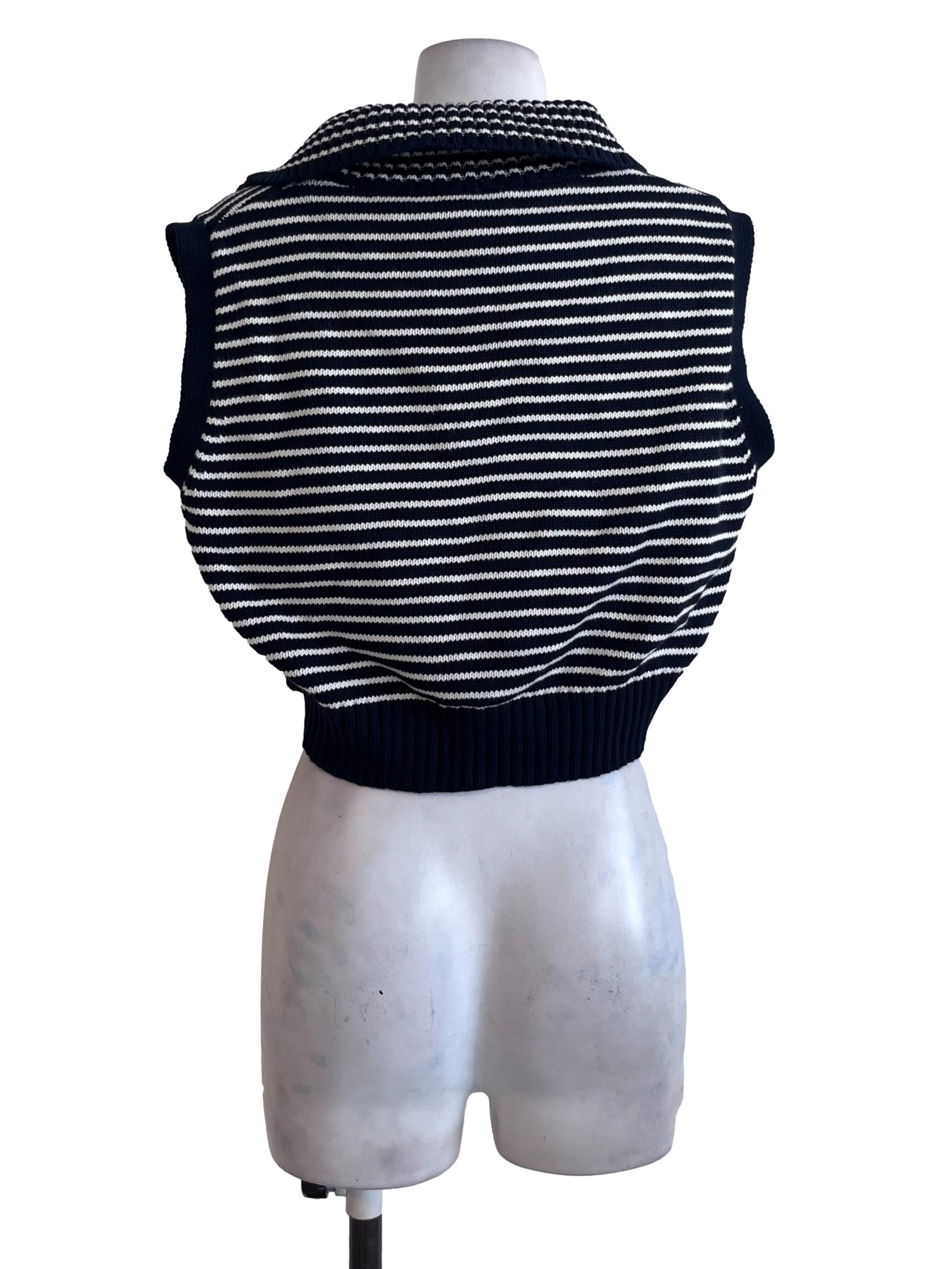 Black And White Stripes Tank Top