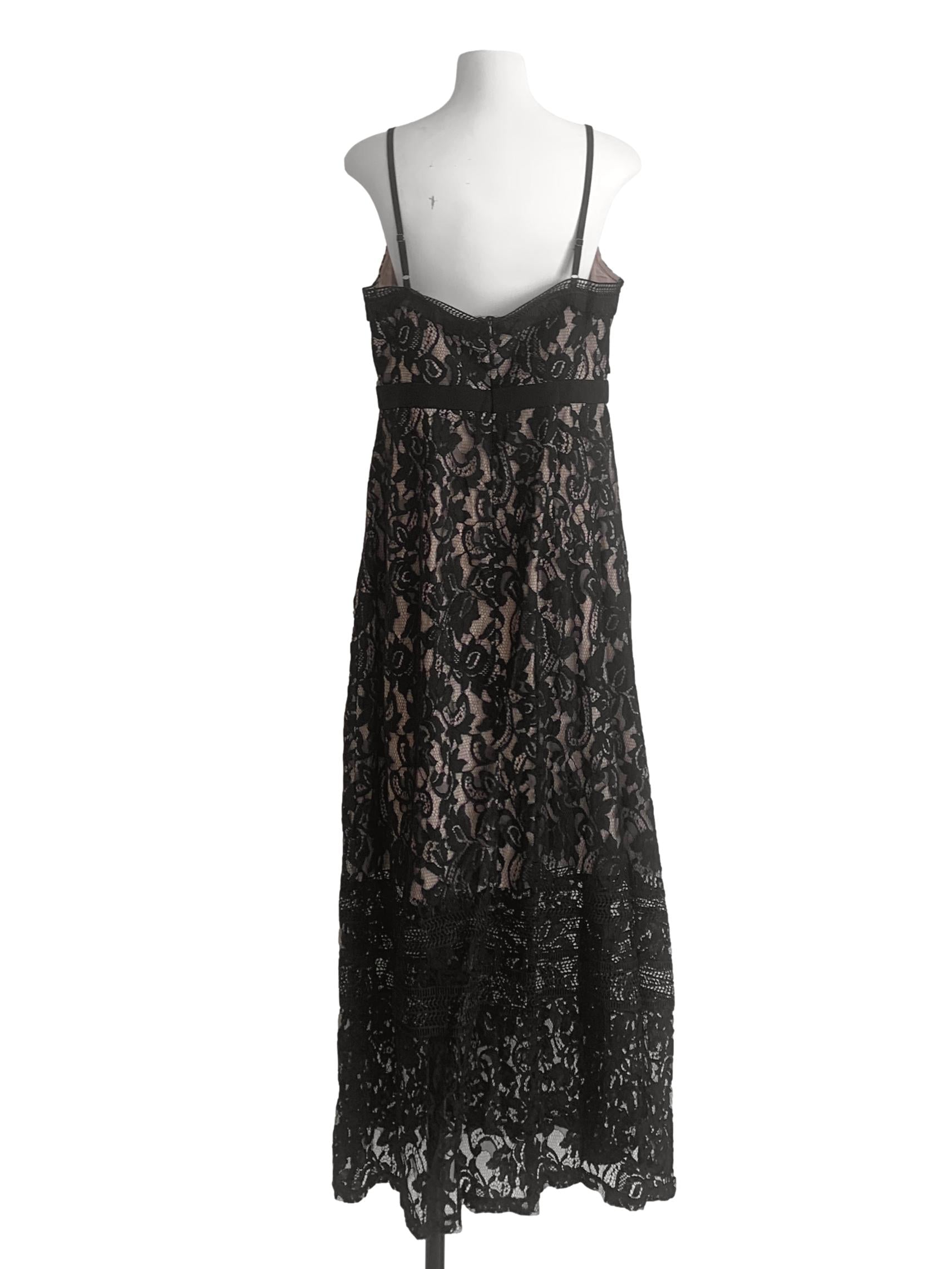 Black Laced Pattern Dress