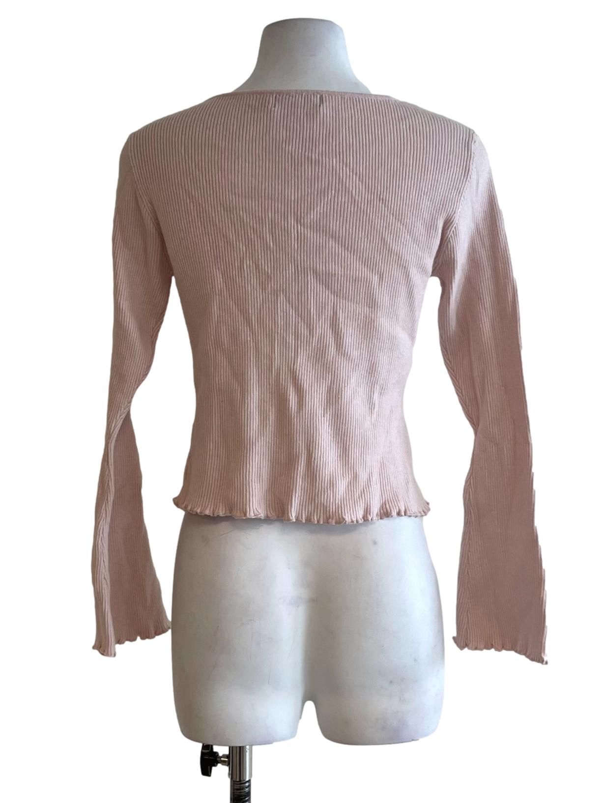 Blush Pink V-Neckline Blouse