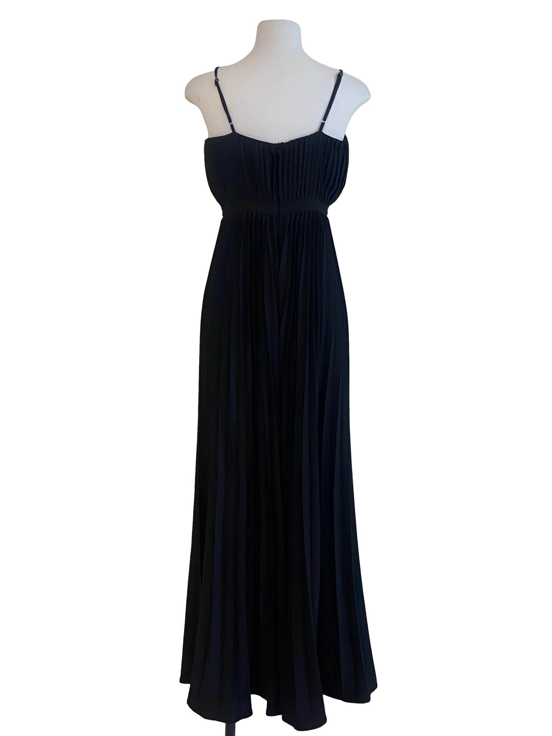 Black Sleeveless Pleated Jumpsuit