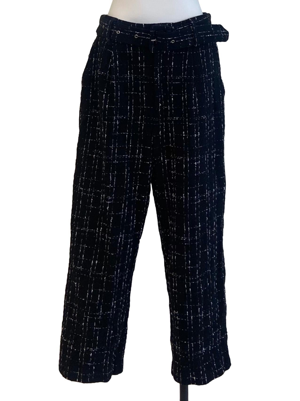 Black Tweed Formal Pants LB