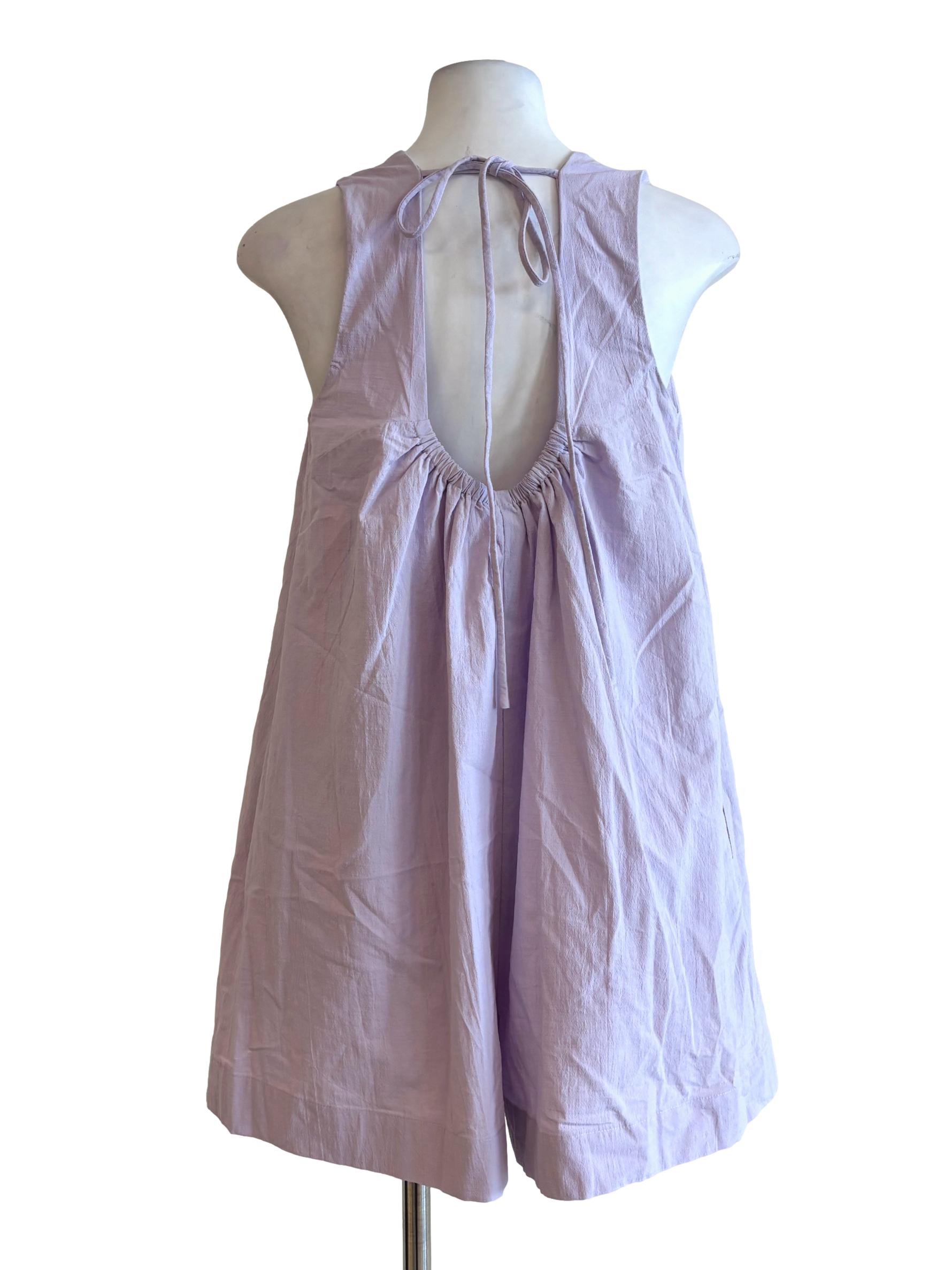 Lavender Sleeveless Round Neck Romper LB