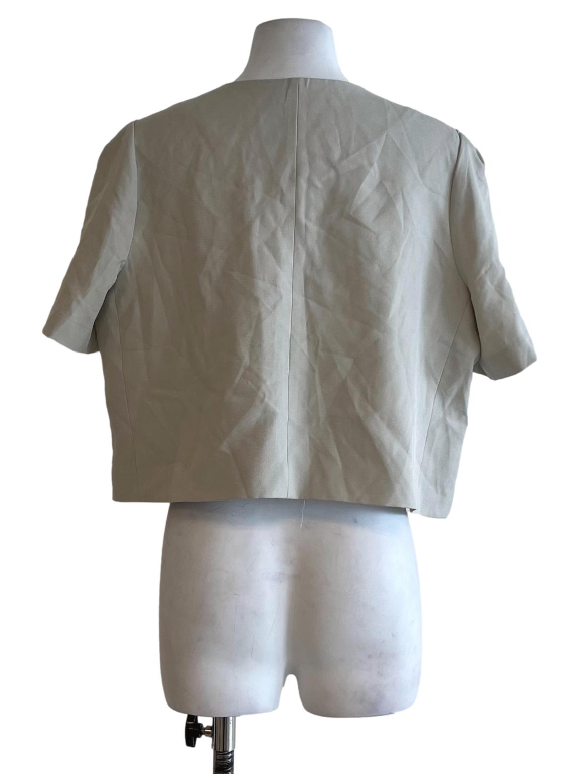 Bone Beige V-Neckline Blouse