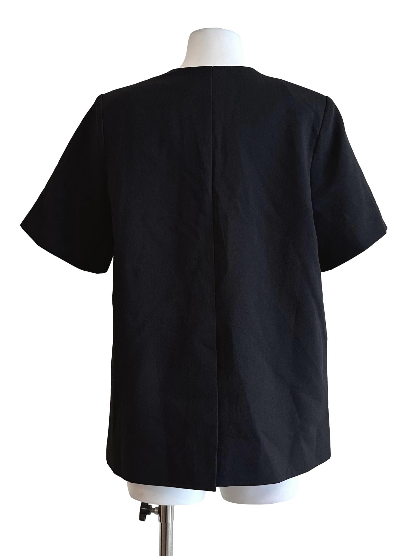 Midnight Black Short Sleeves Blazer