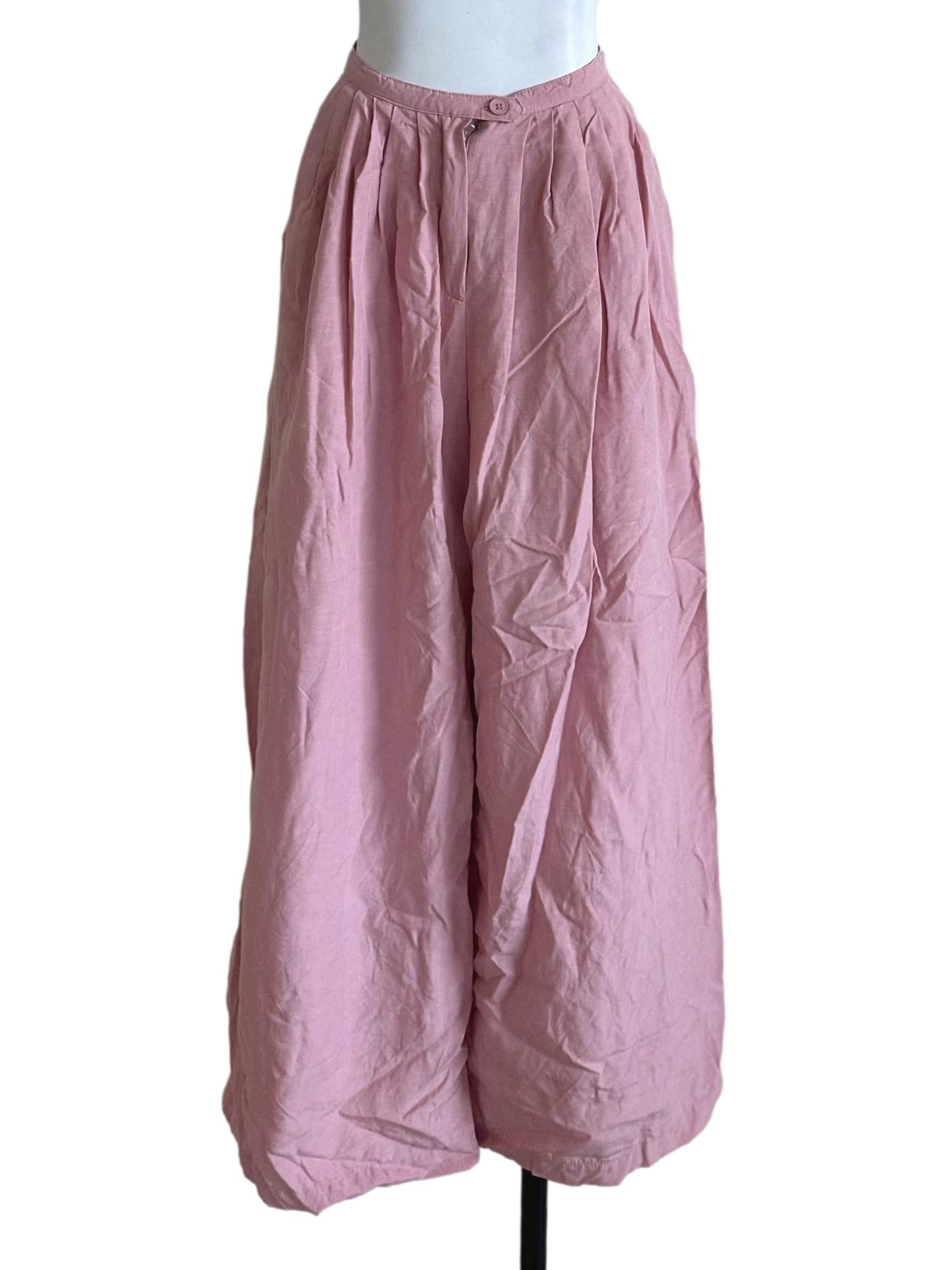 Candy Pink Wide Leg Pants TEM