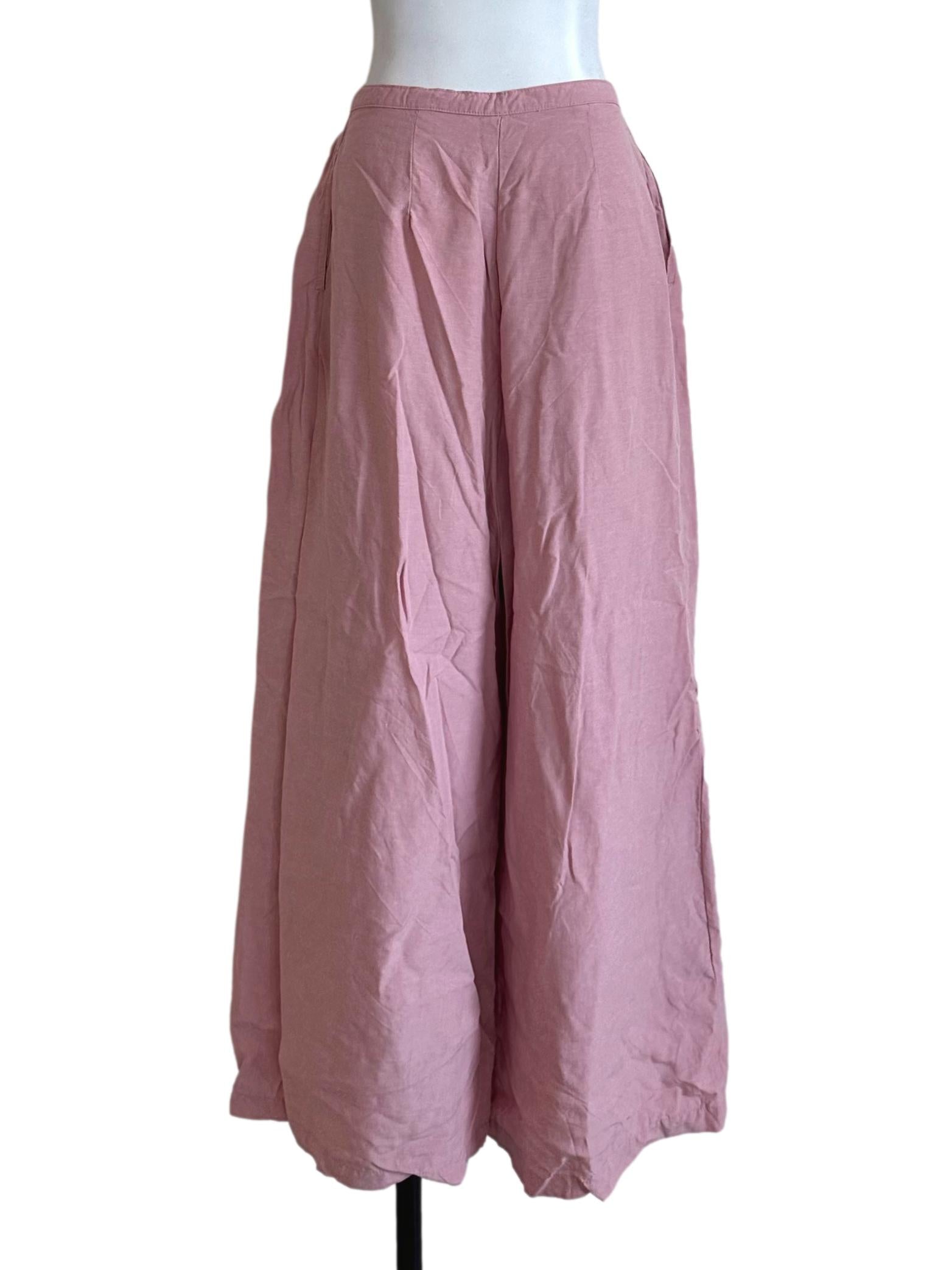 Candy Pink Wide Leg Pants TEM