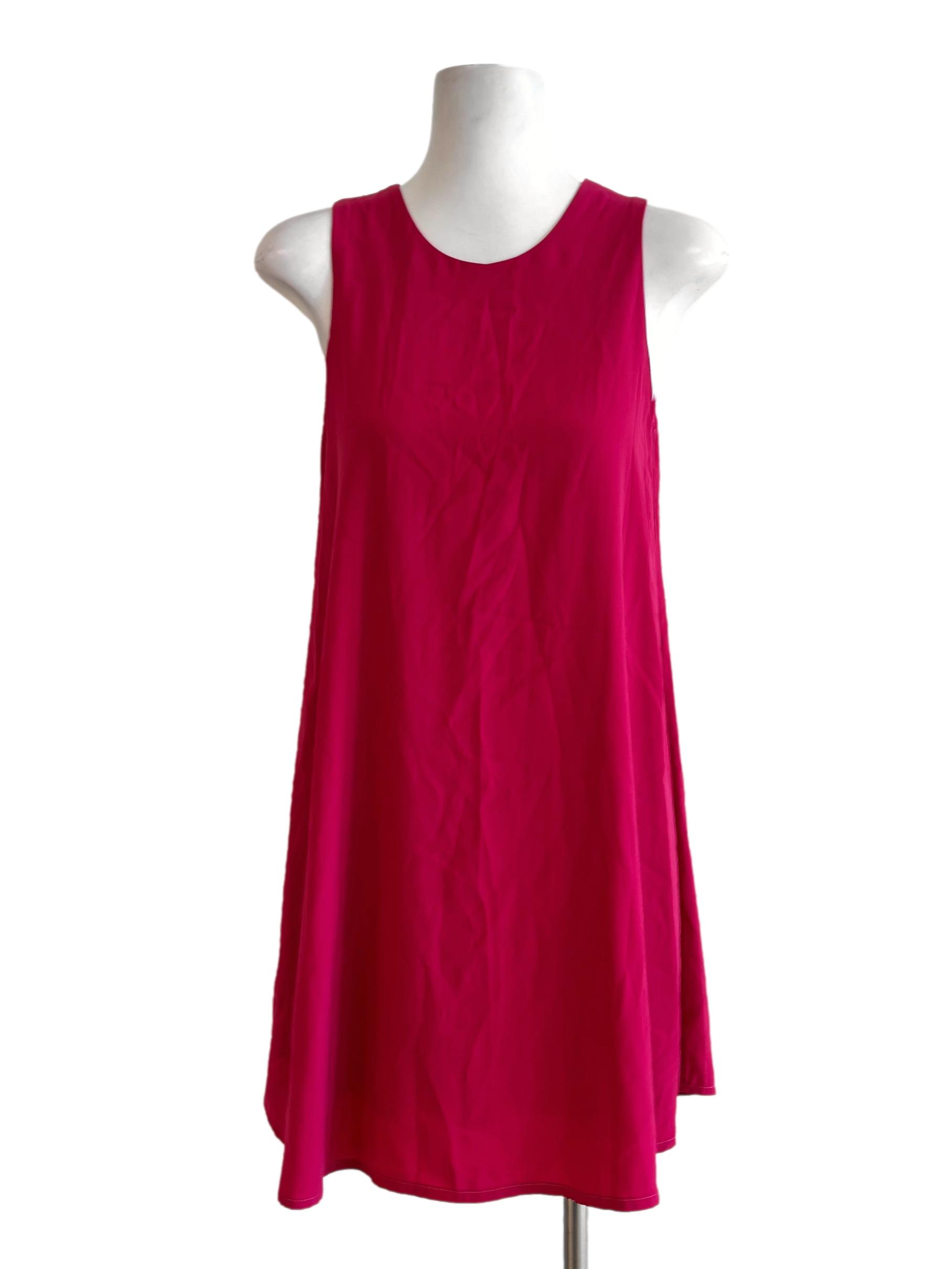 Hot Pink Sleeveless Shift Dress