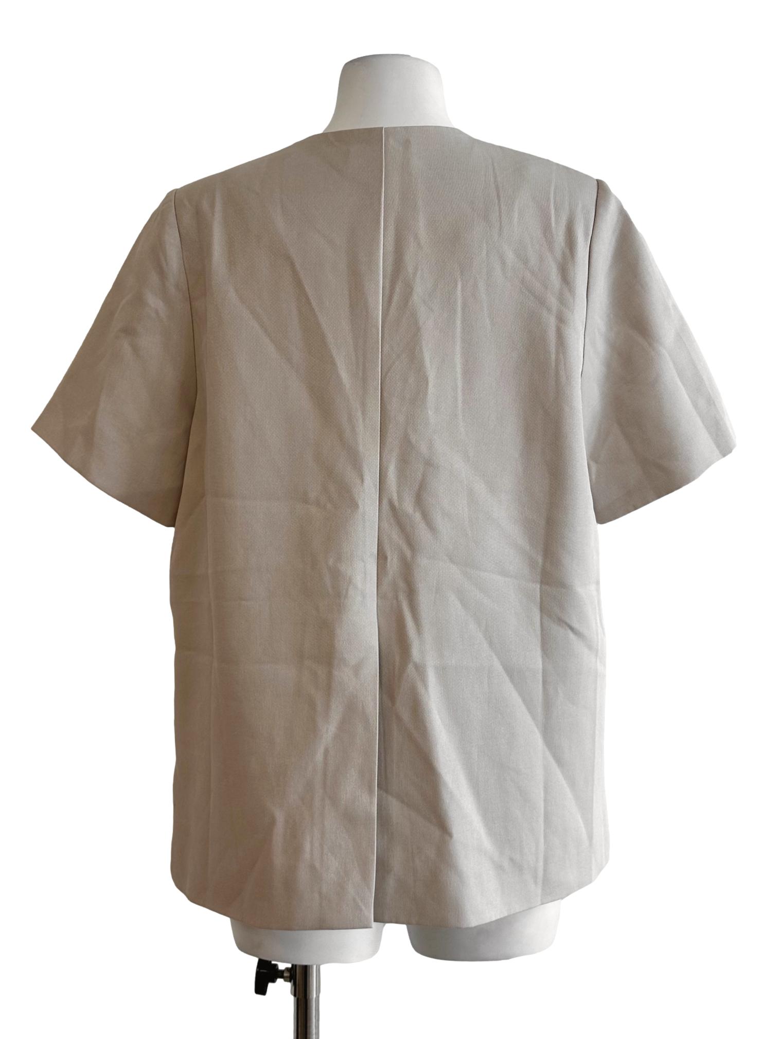 Sugar Cookie Beige Short Sleeves Blazer