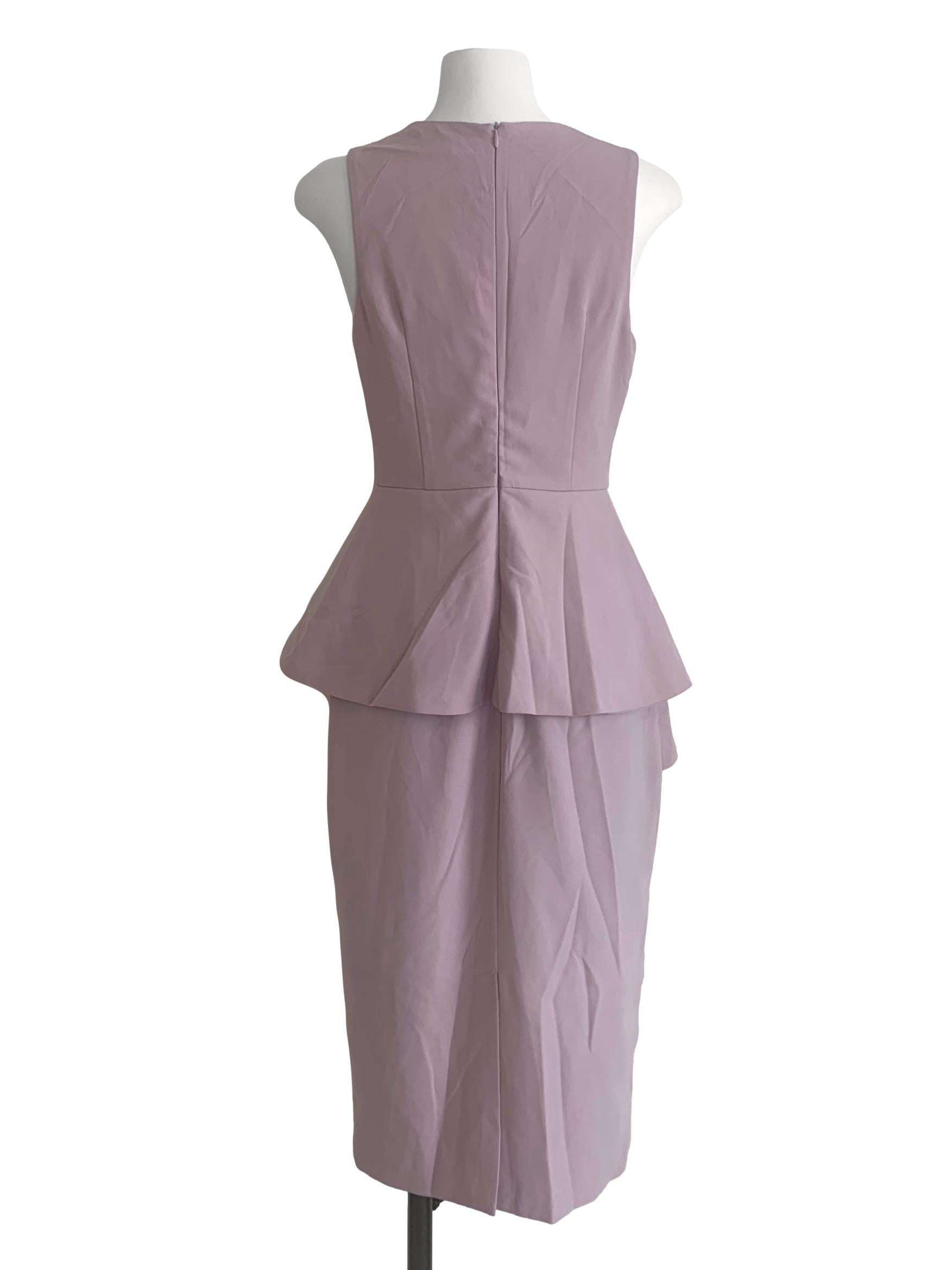 Mauve Purple Peplum Dress LB