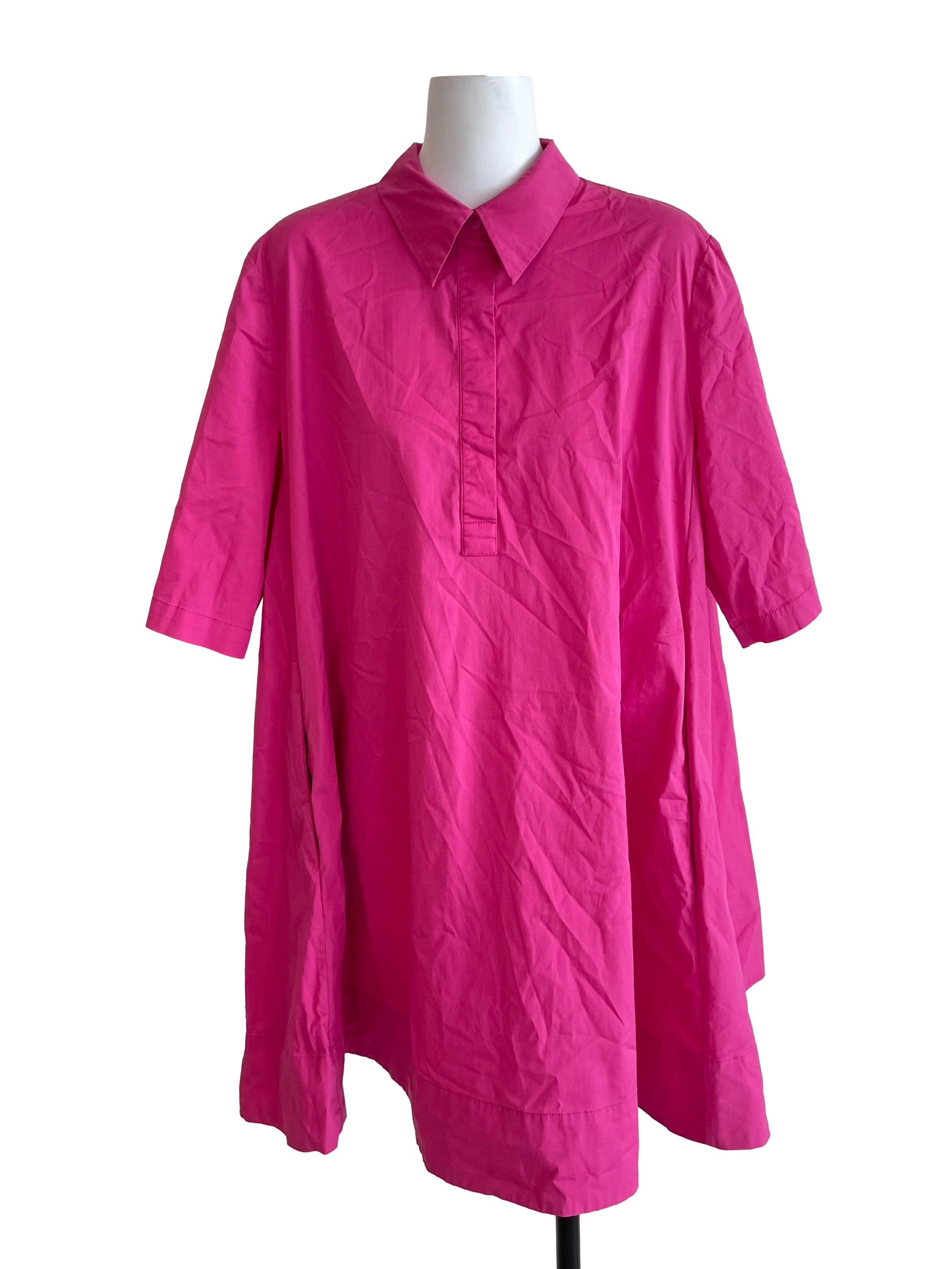 Hot Pink Tent Shirt Dress