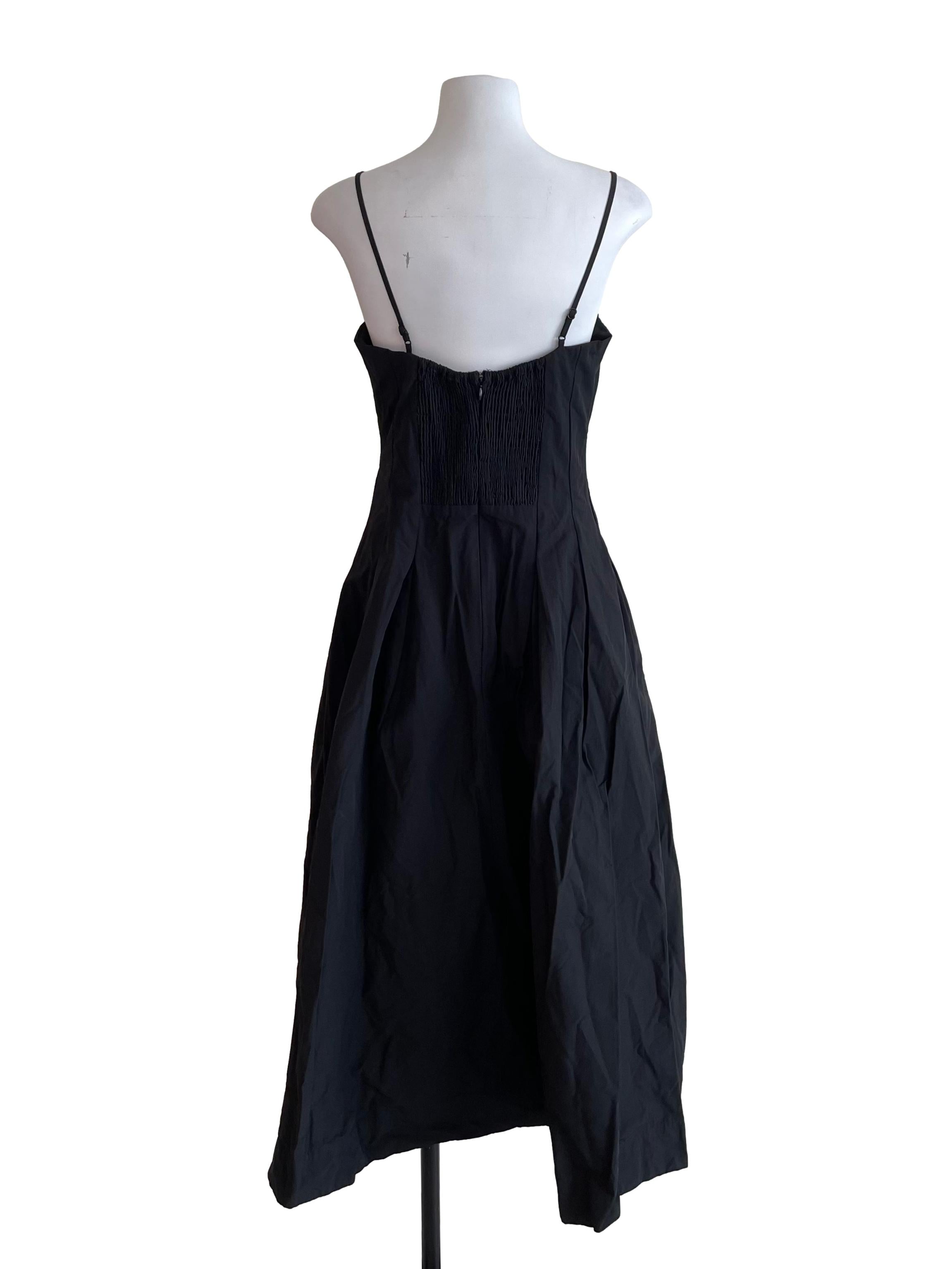 Black Bustier Pleated Full Circle Dress