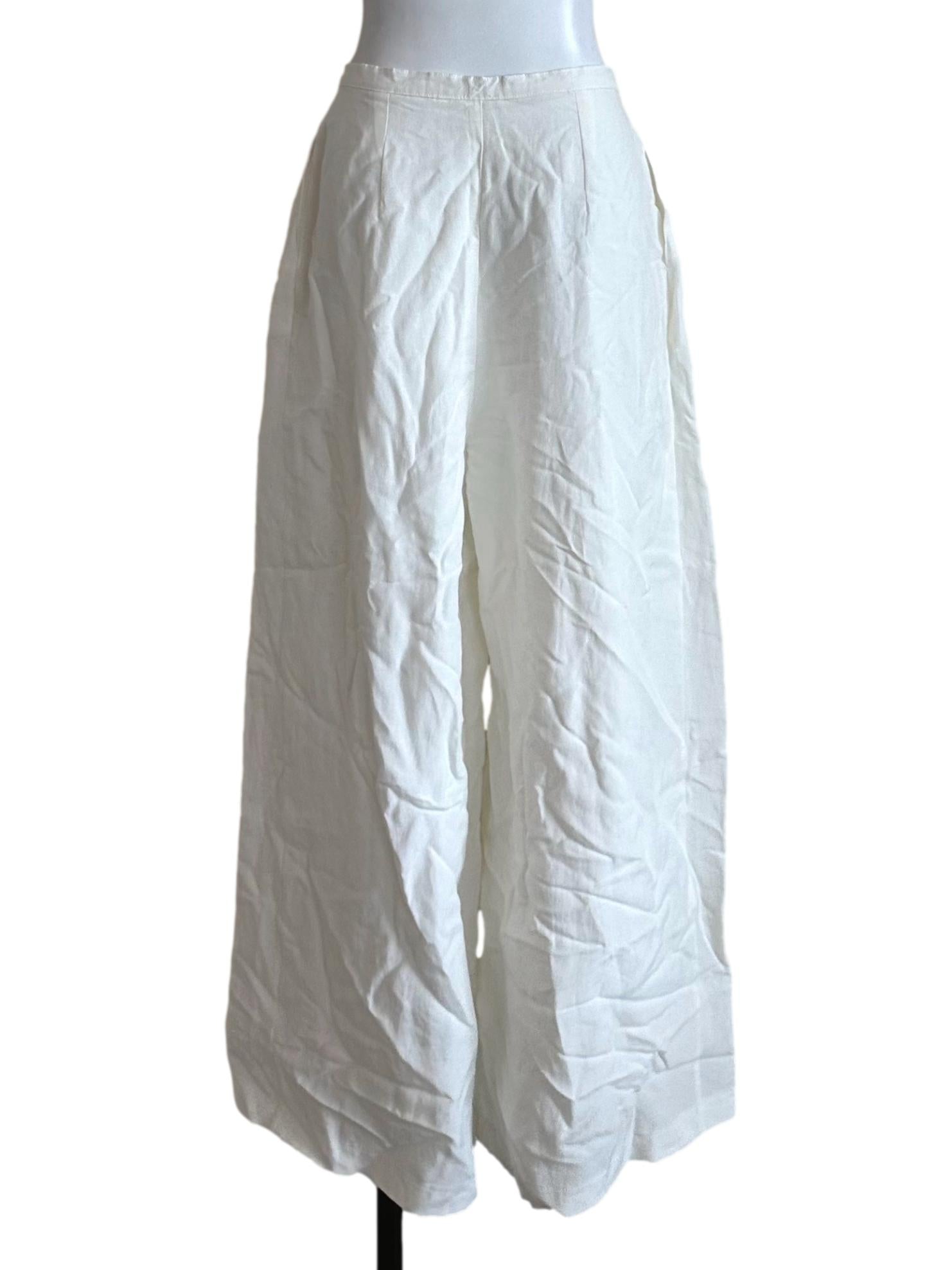 Off White Wide Leg Pants TEM