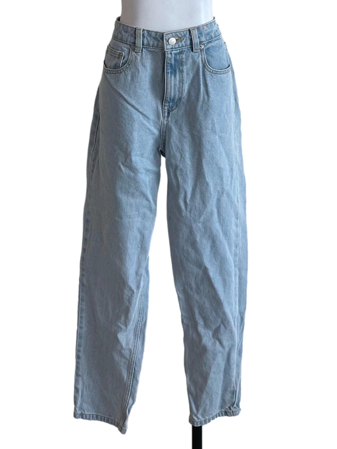 Light Blue Denim Straight Jeans