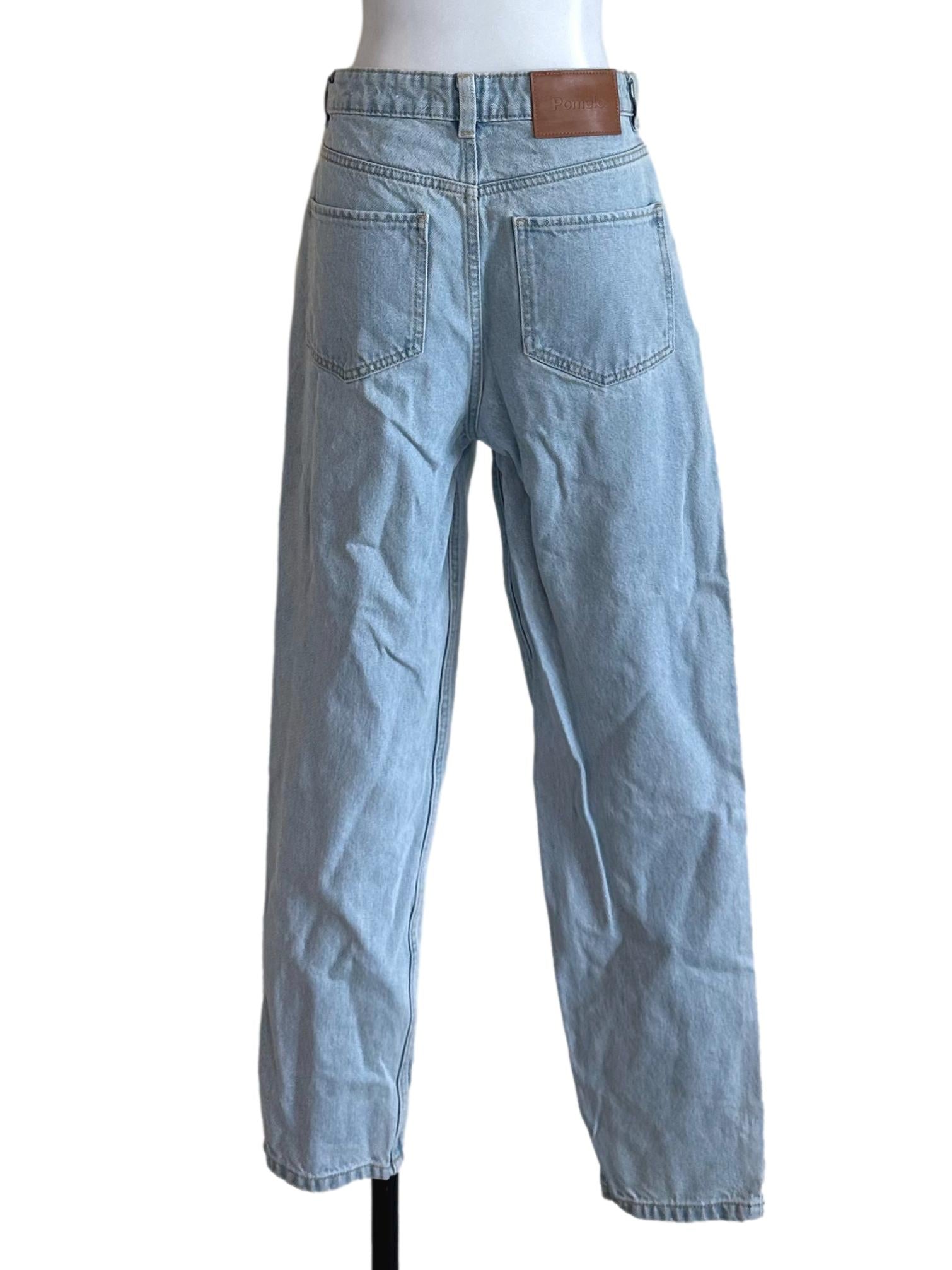 Light Blue Denim Straight Jeans