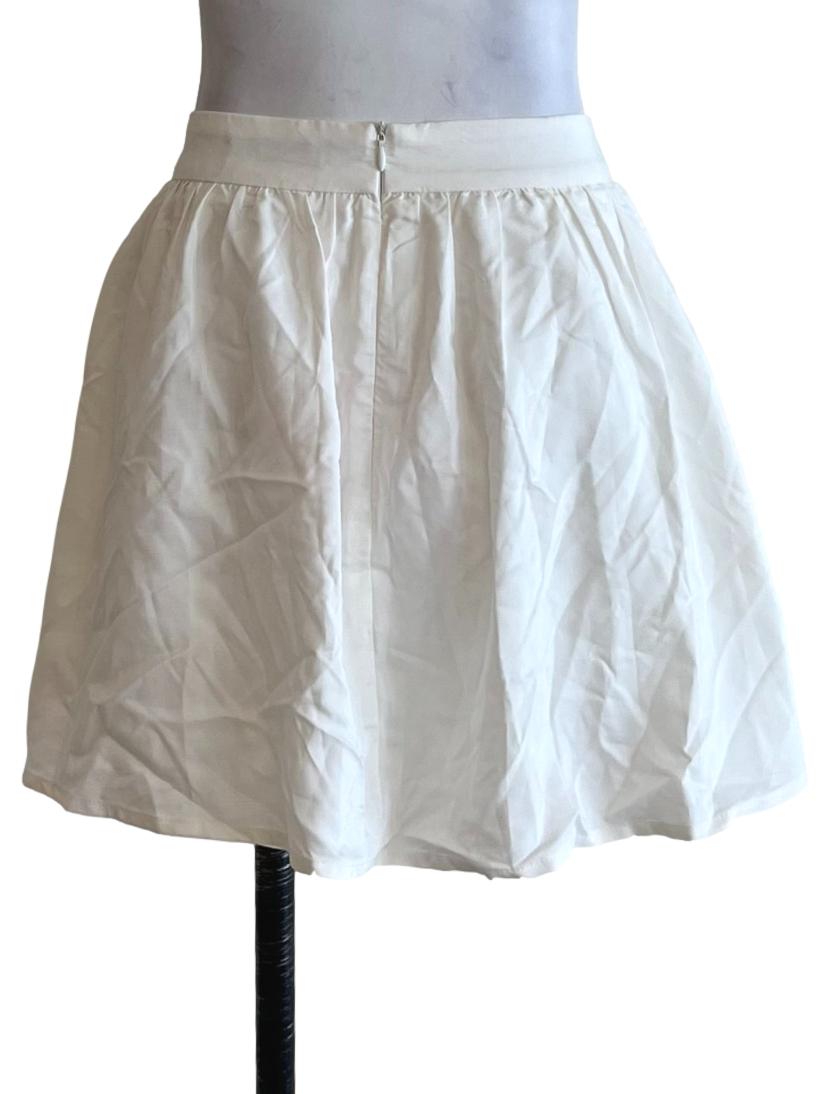 White High-Waisted Mini Skirt