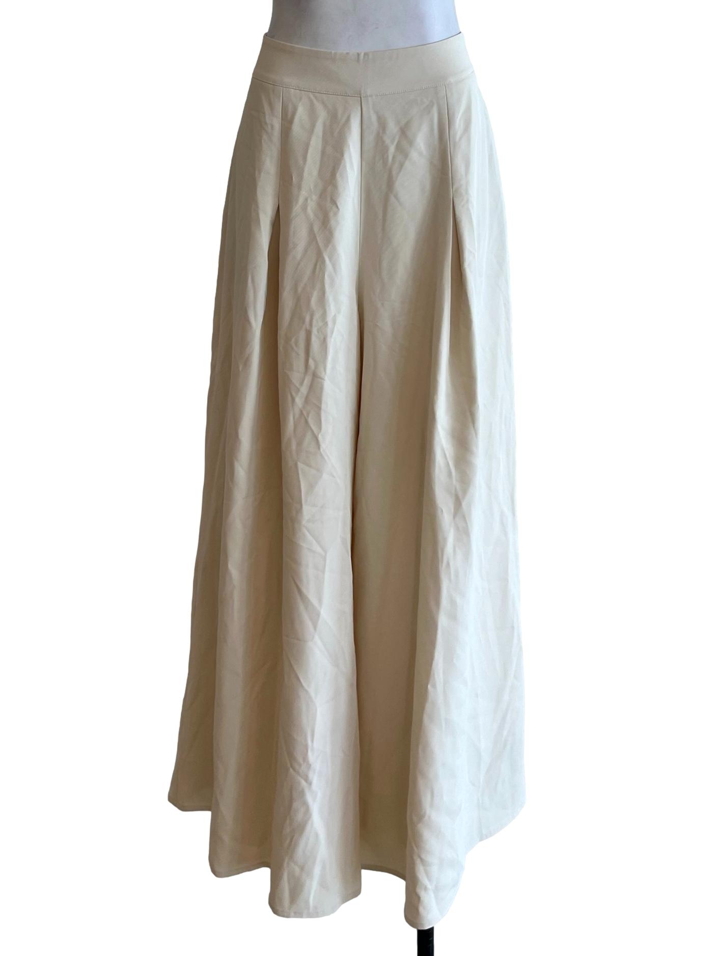 Cream White High-Waisted Formal Pants