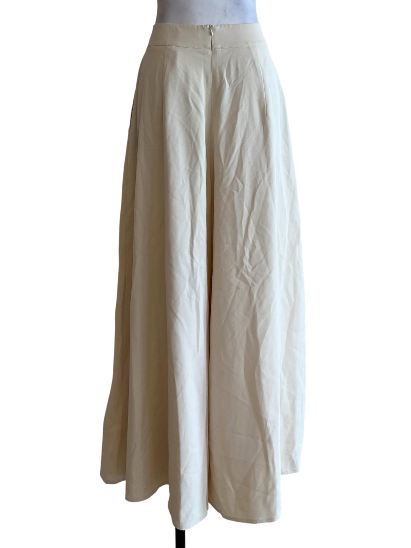 Cream White High-Waisted Formal Pants