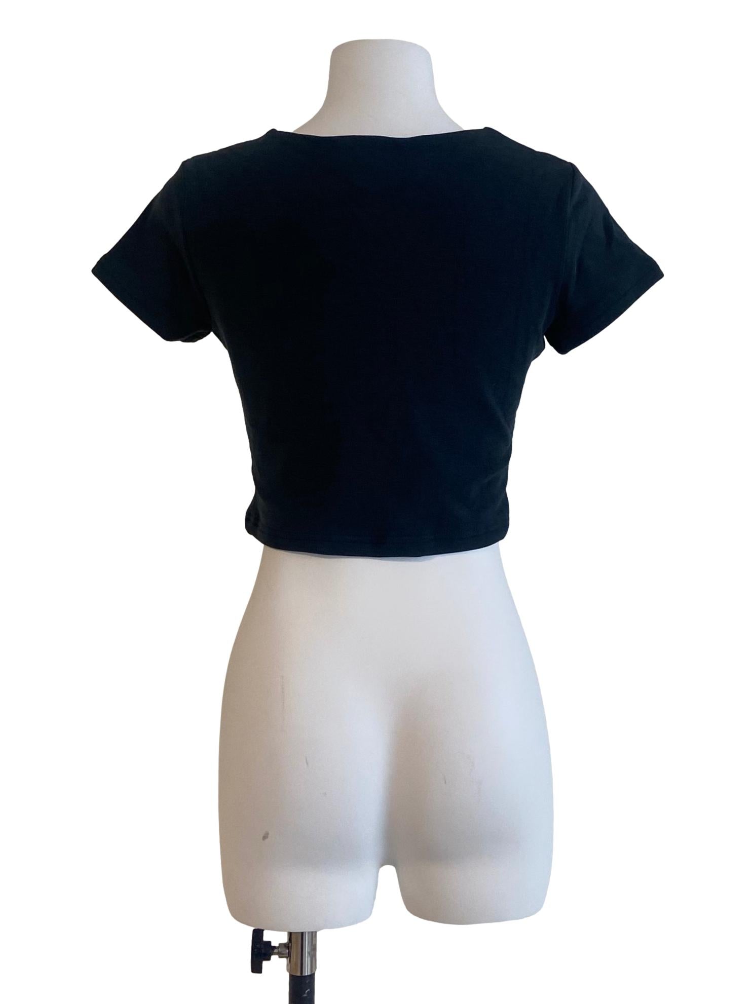 Peacock Blue V-Neck Crop Top