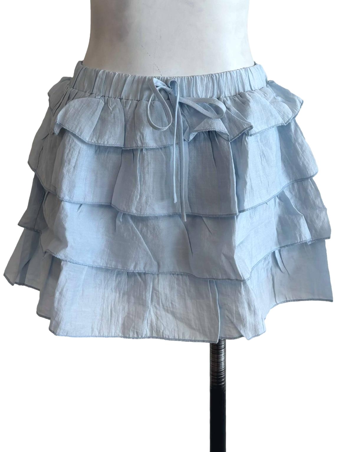 Blue Chiara Tiered Skorts
