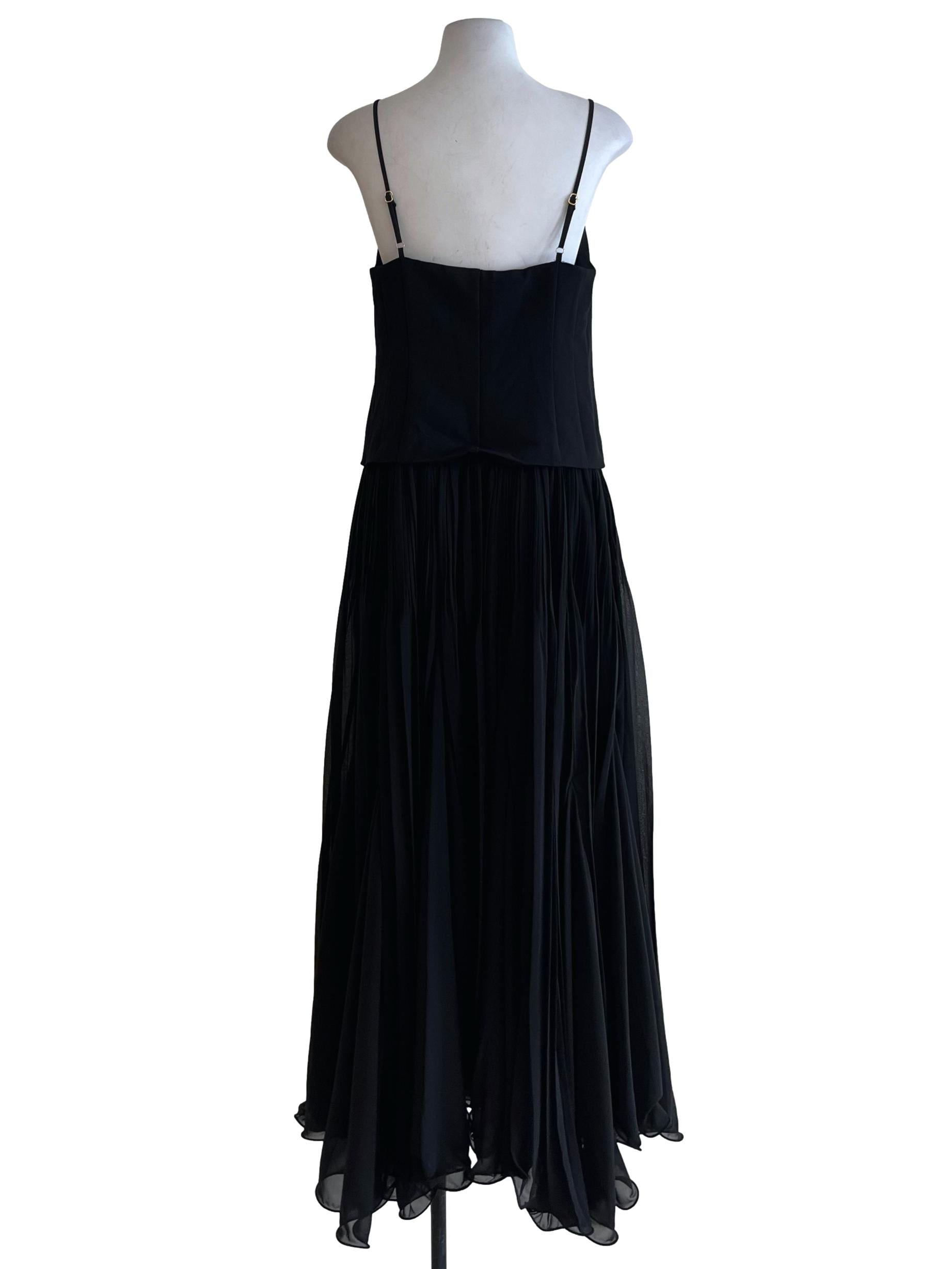 Black Spaghetti Strap A-Line Dress