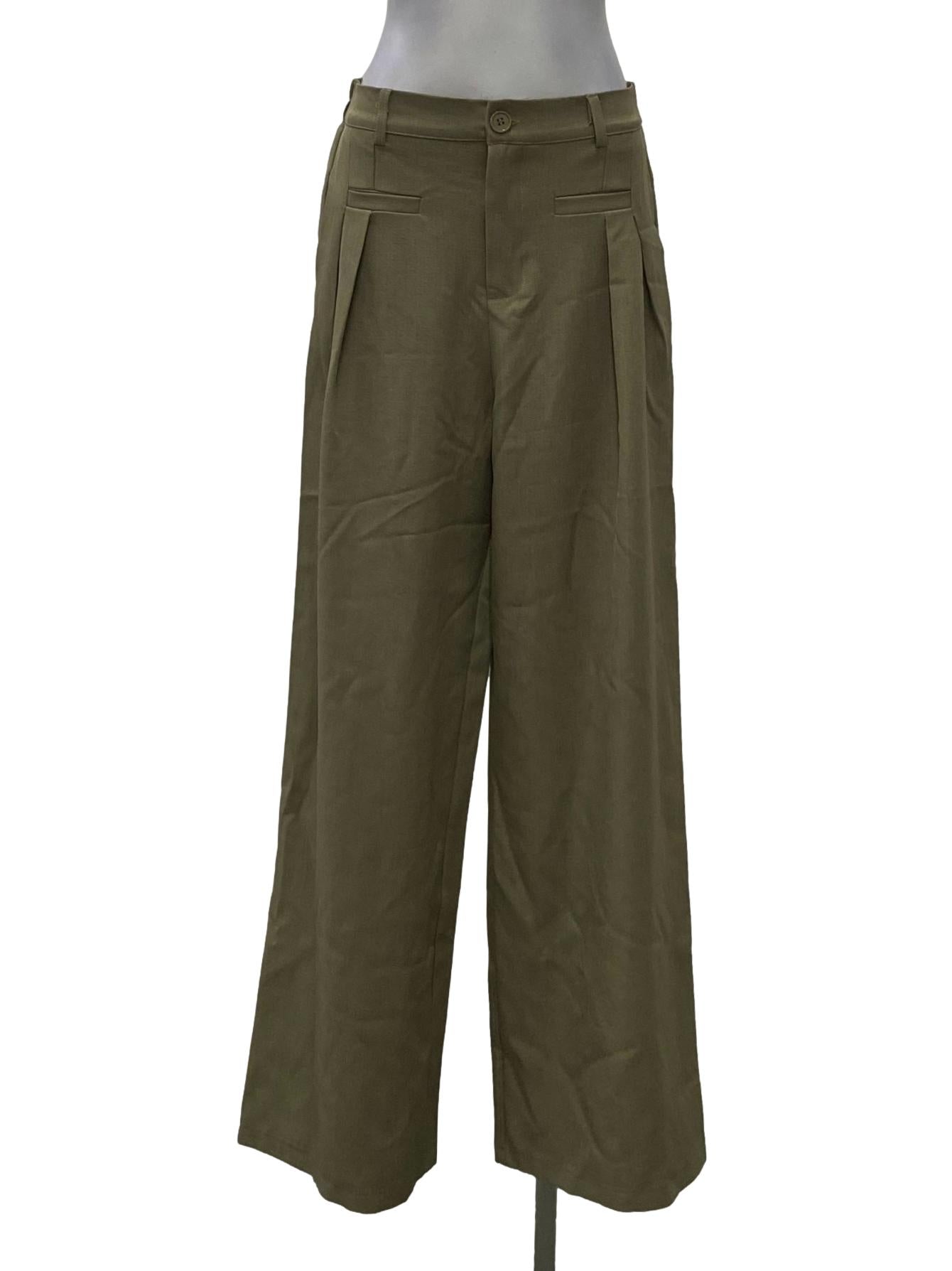 Sage Green Straight Pants