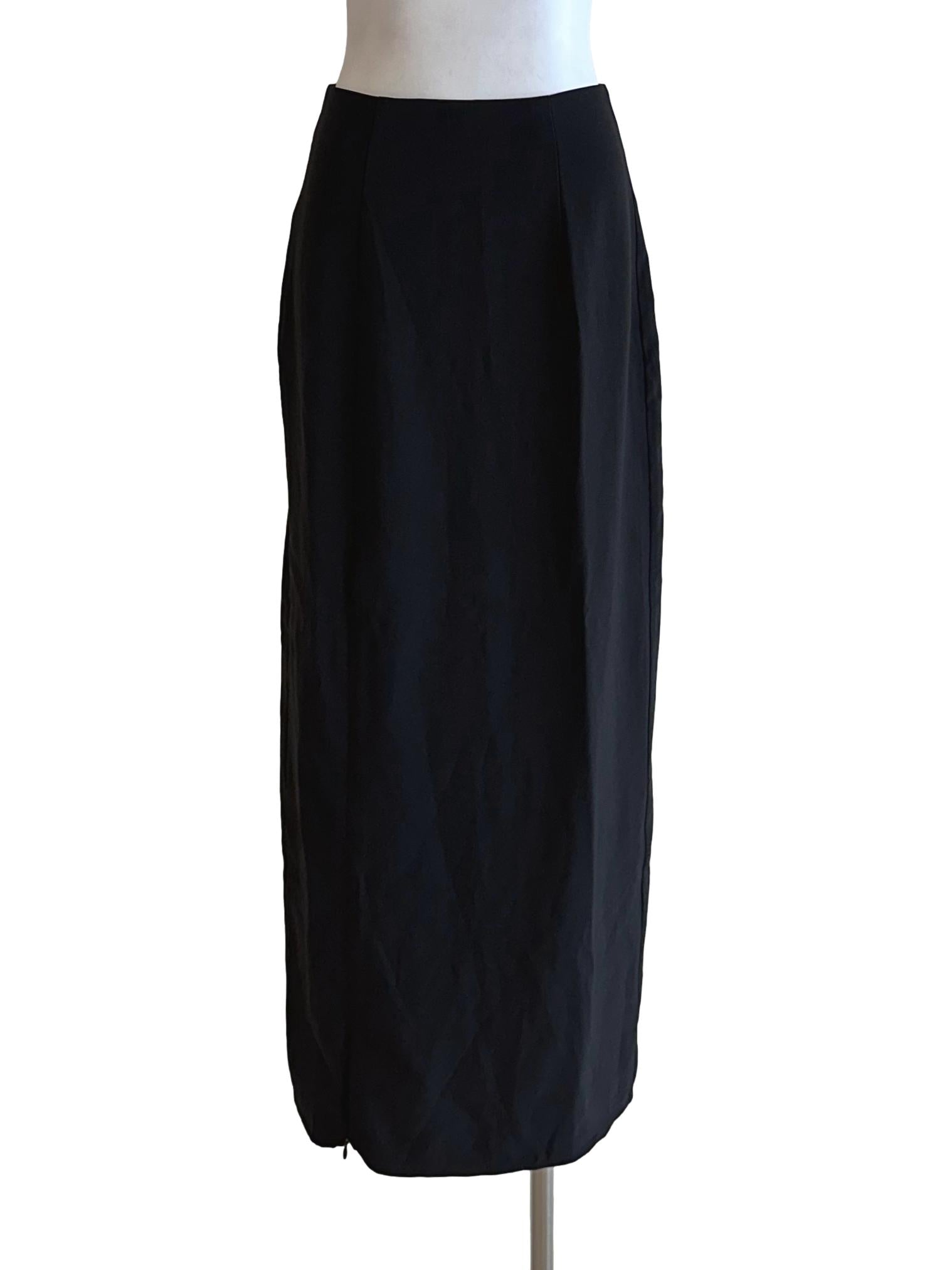 Ink Black Long Skirt