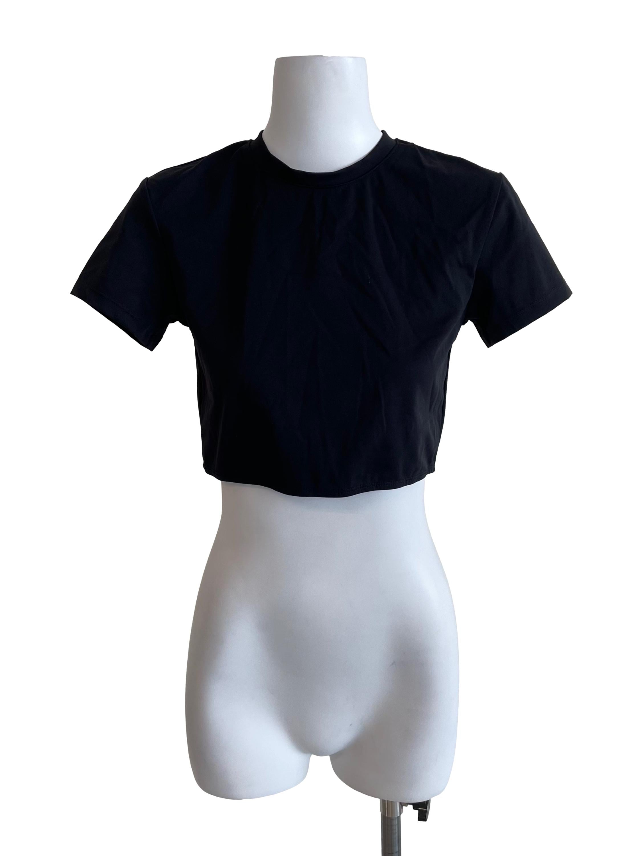 Black Skinny Crop Tee