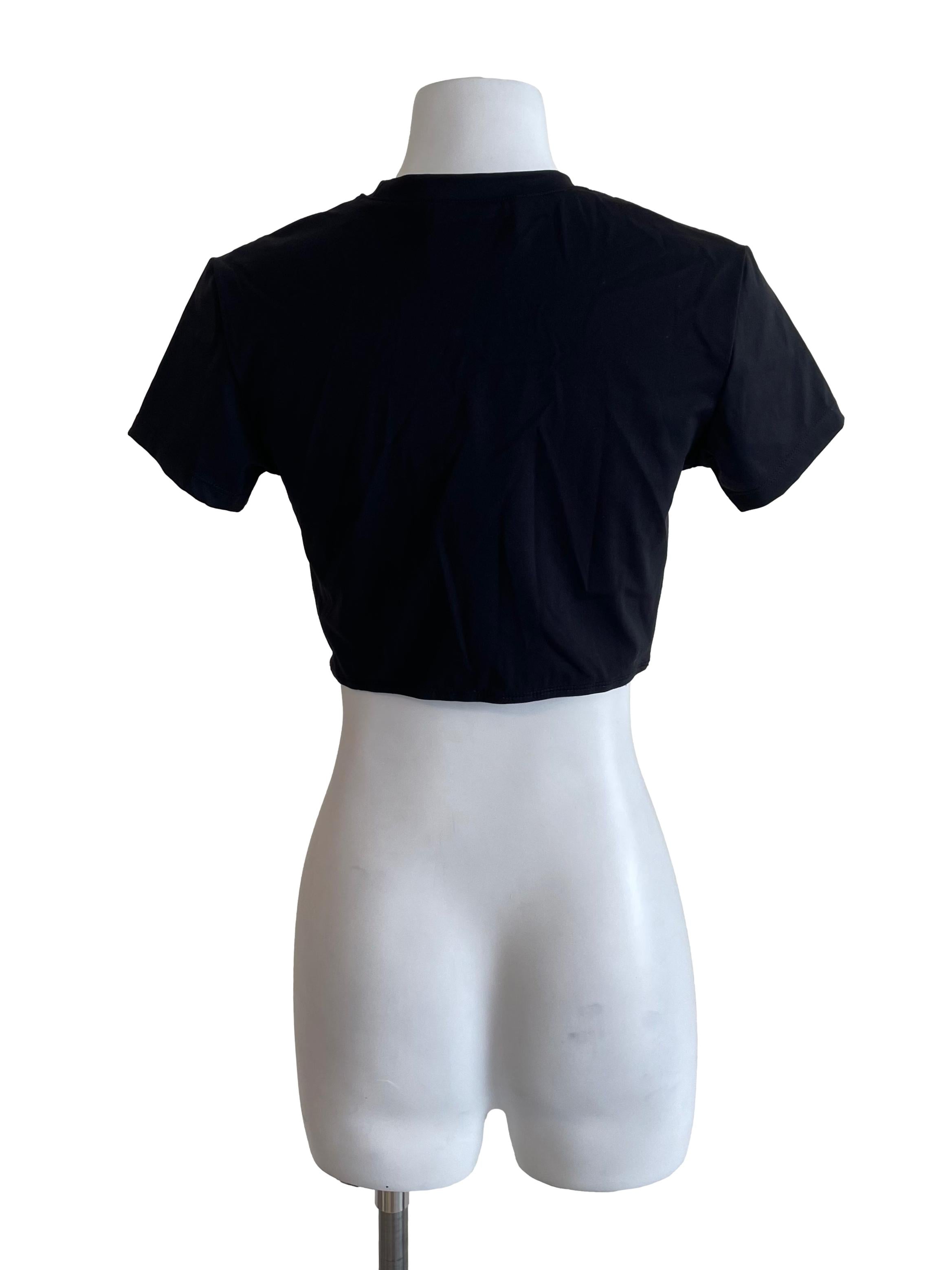 Black Skinny Crop Tee
