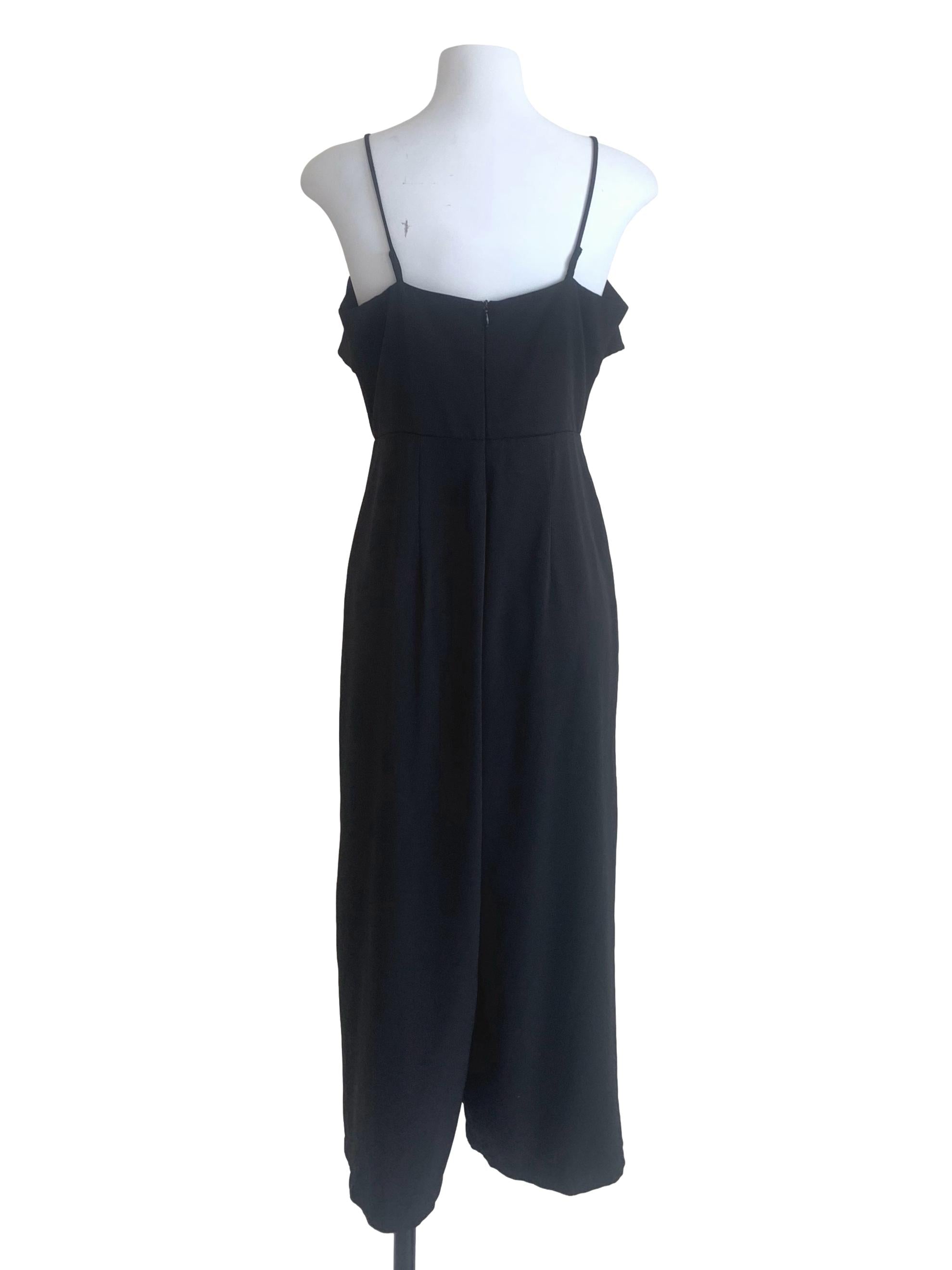 Black V Neck Jumpsuit