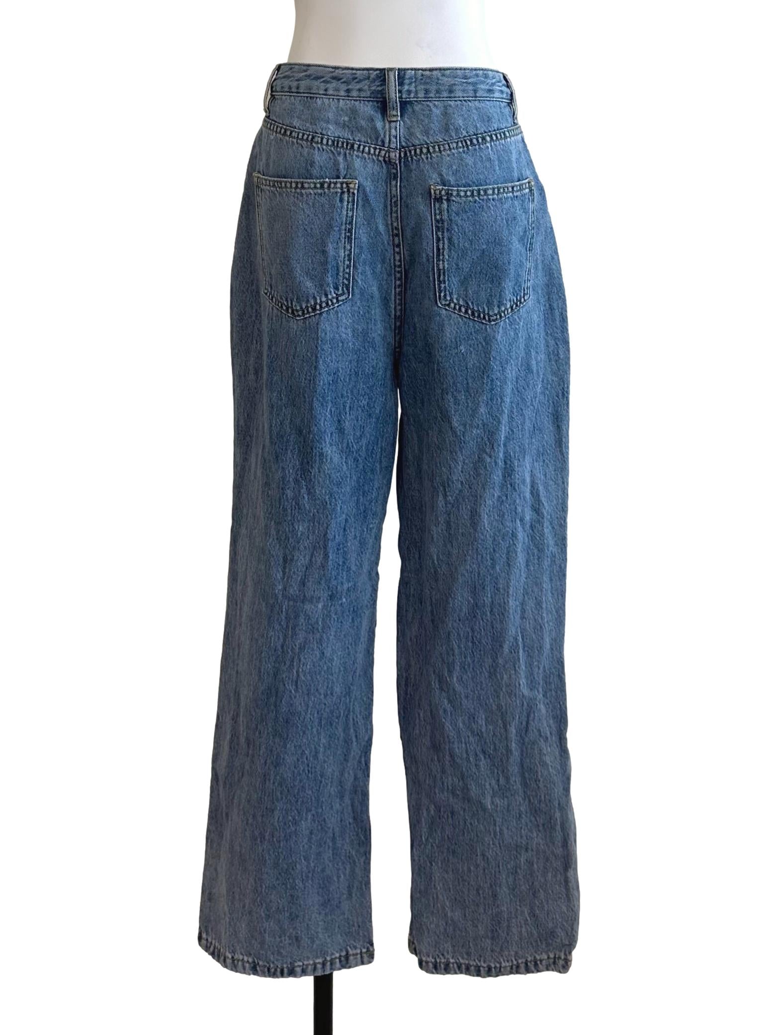 Dark Blue Denim Ripped Jeans