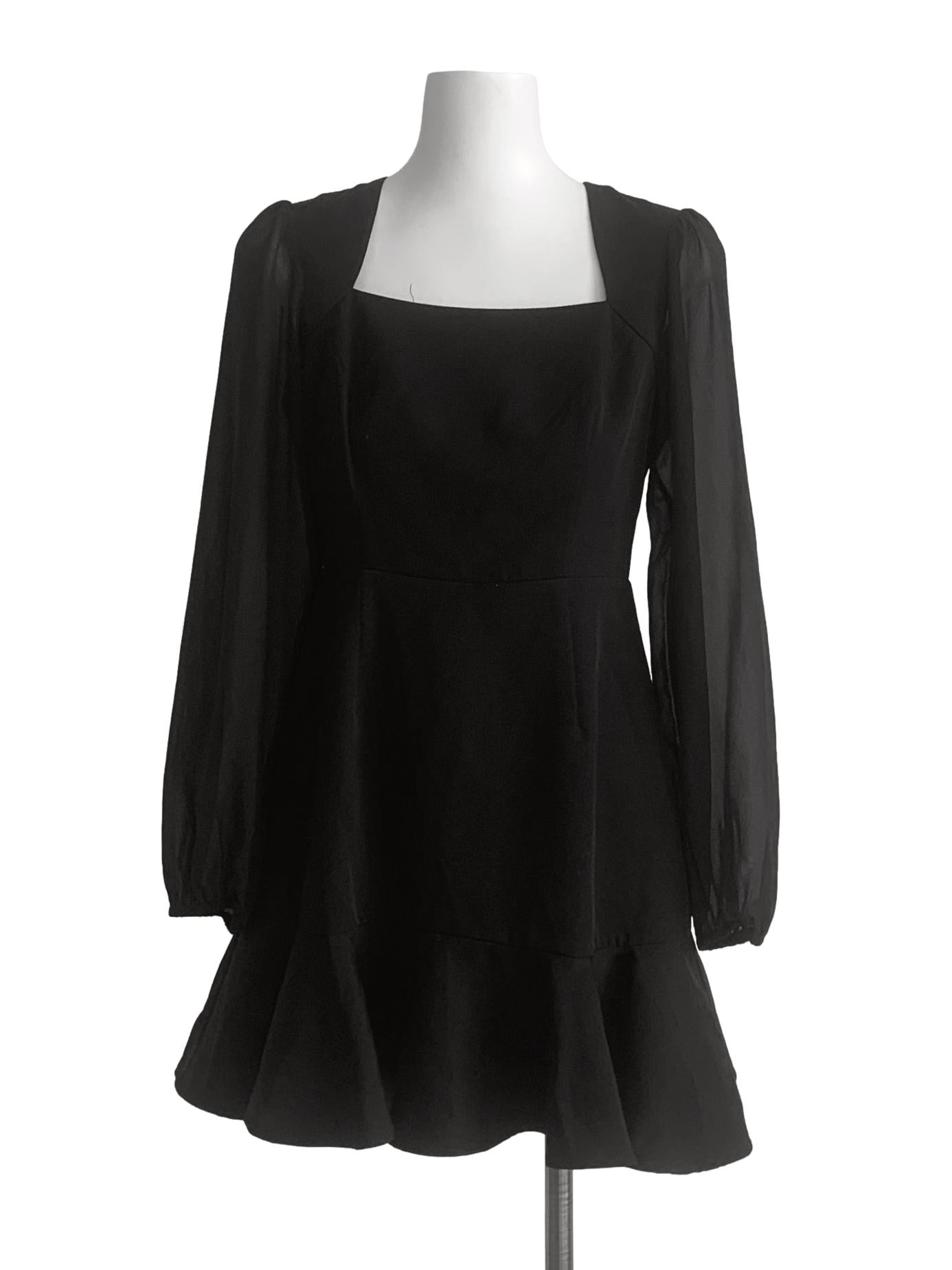 Black Square Neck Dress