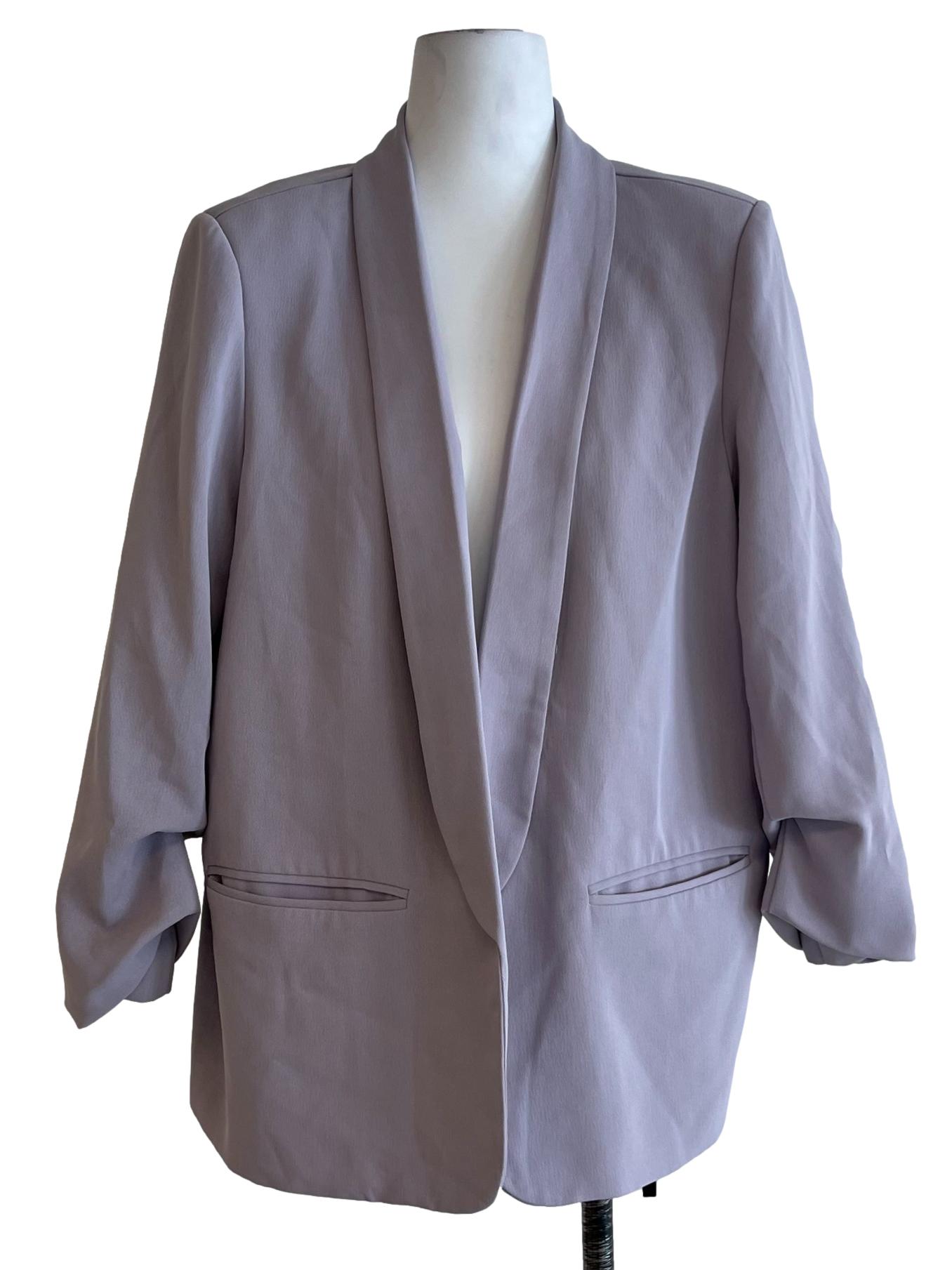 Lilac Purple Plain Blazer