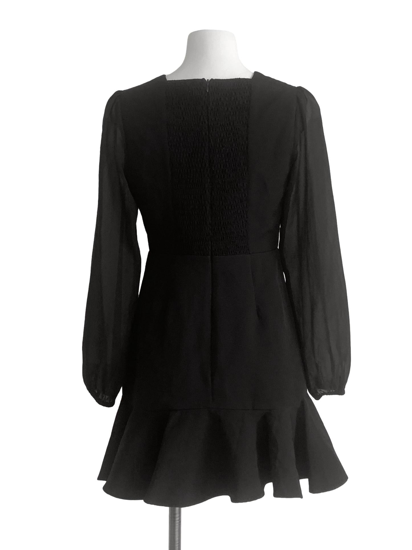 Black Square Neck Dress