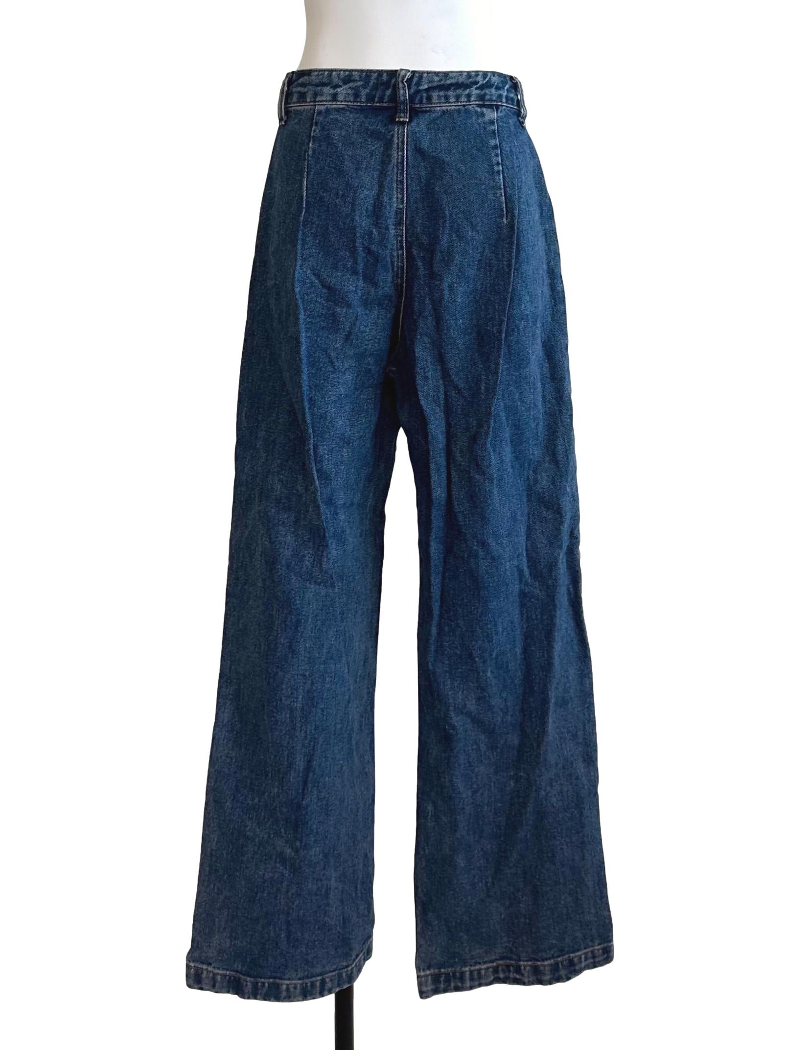 Indigo Blue Denim Straight Jeans YHF