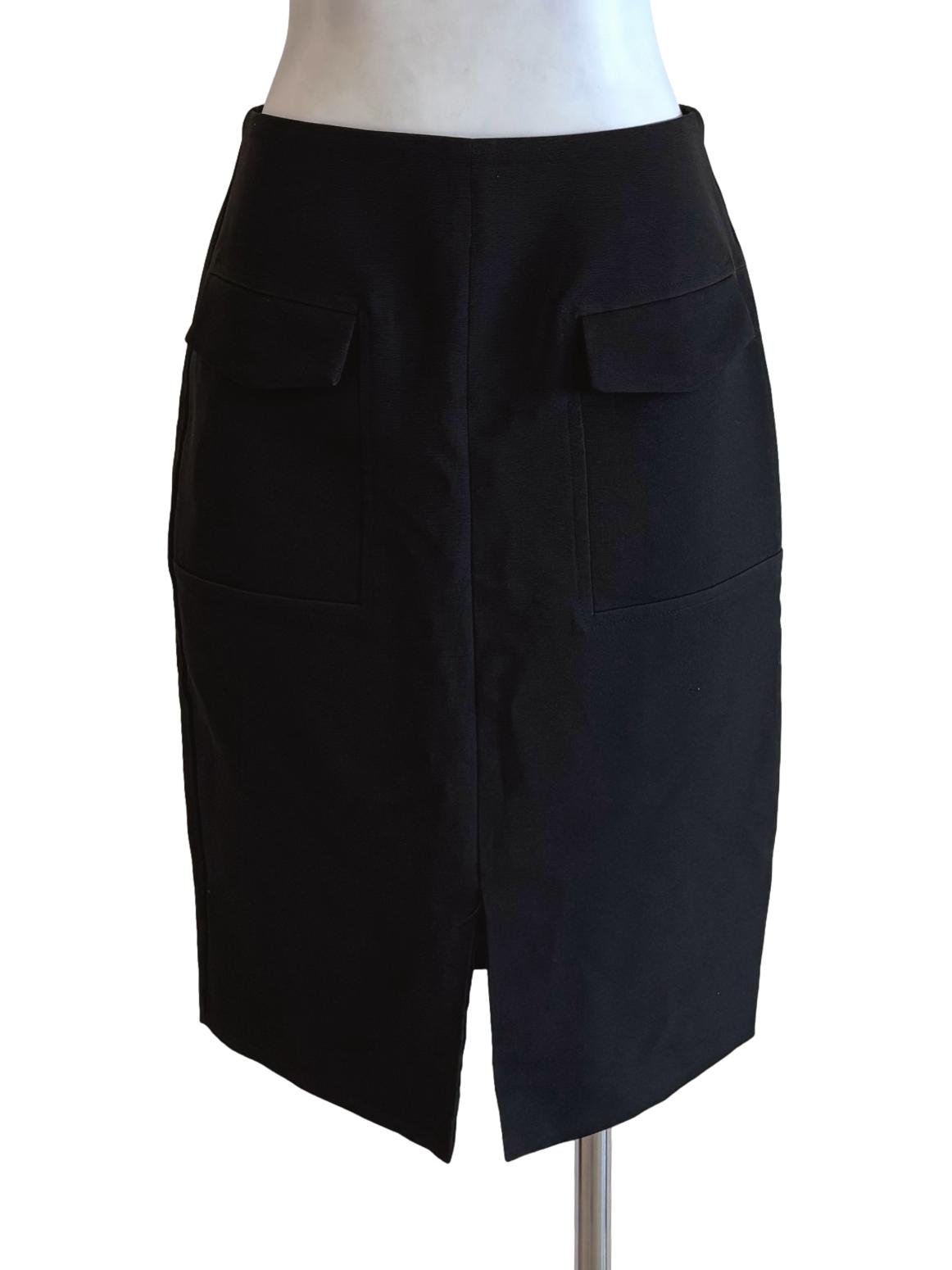 Rich Black Mini Pencil Skirt