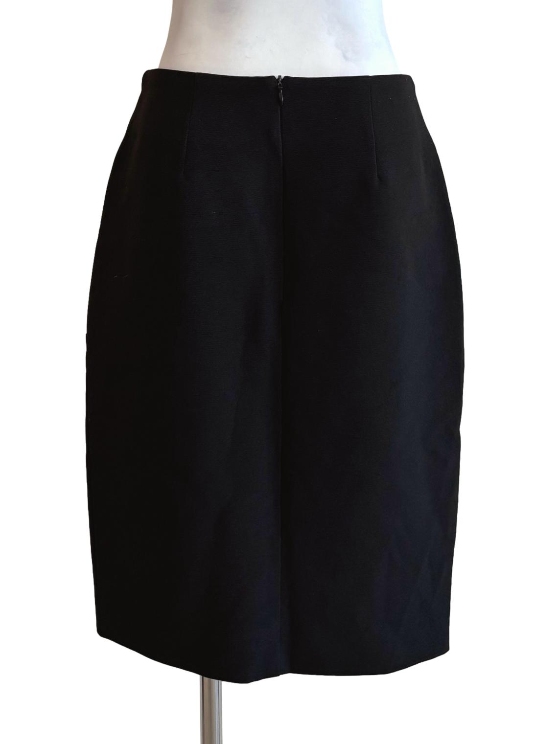 Rich Black Mini Pencil Skirt