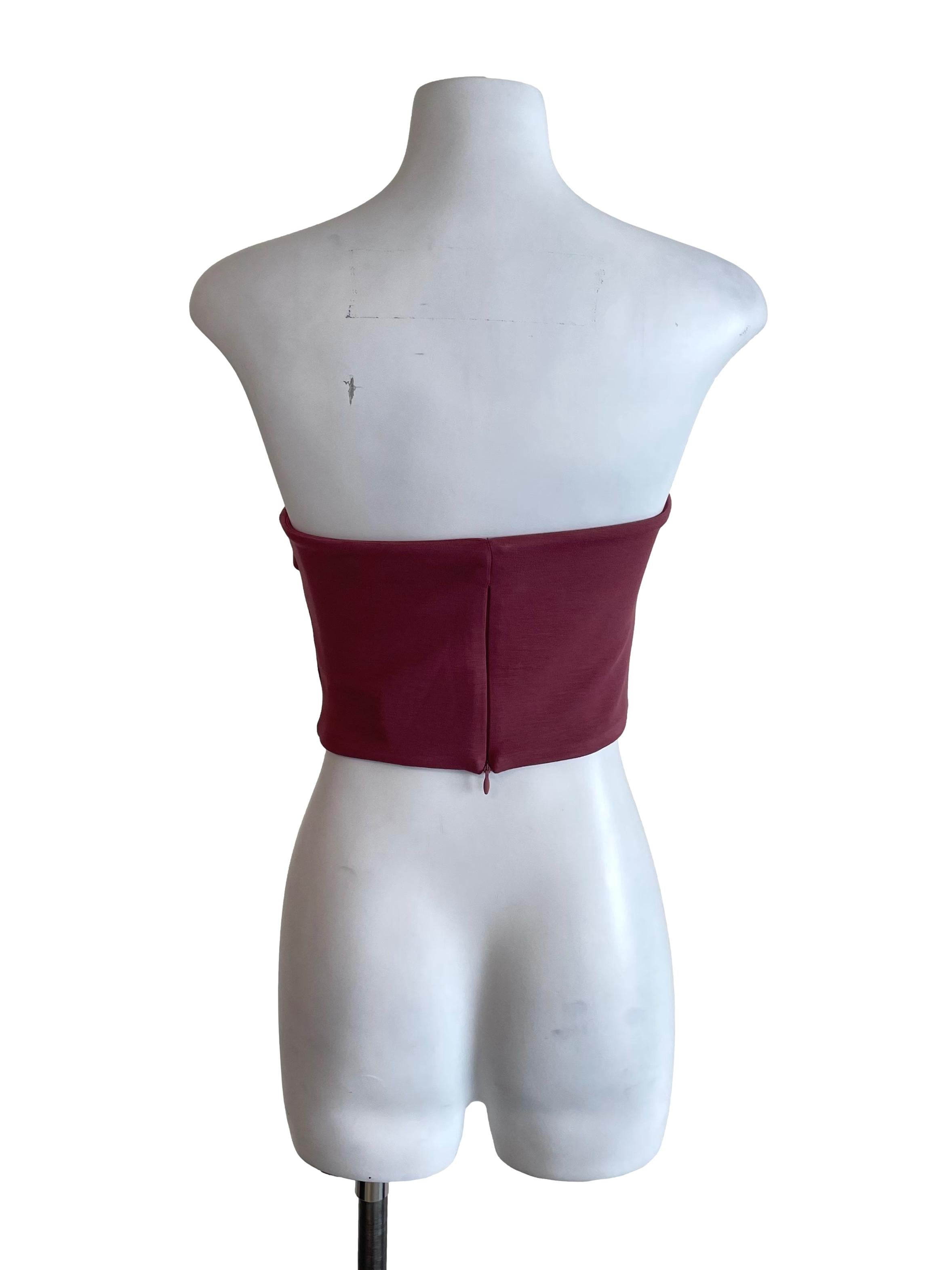 Bean Pink Strapless Top