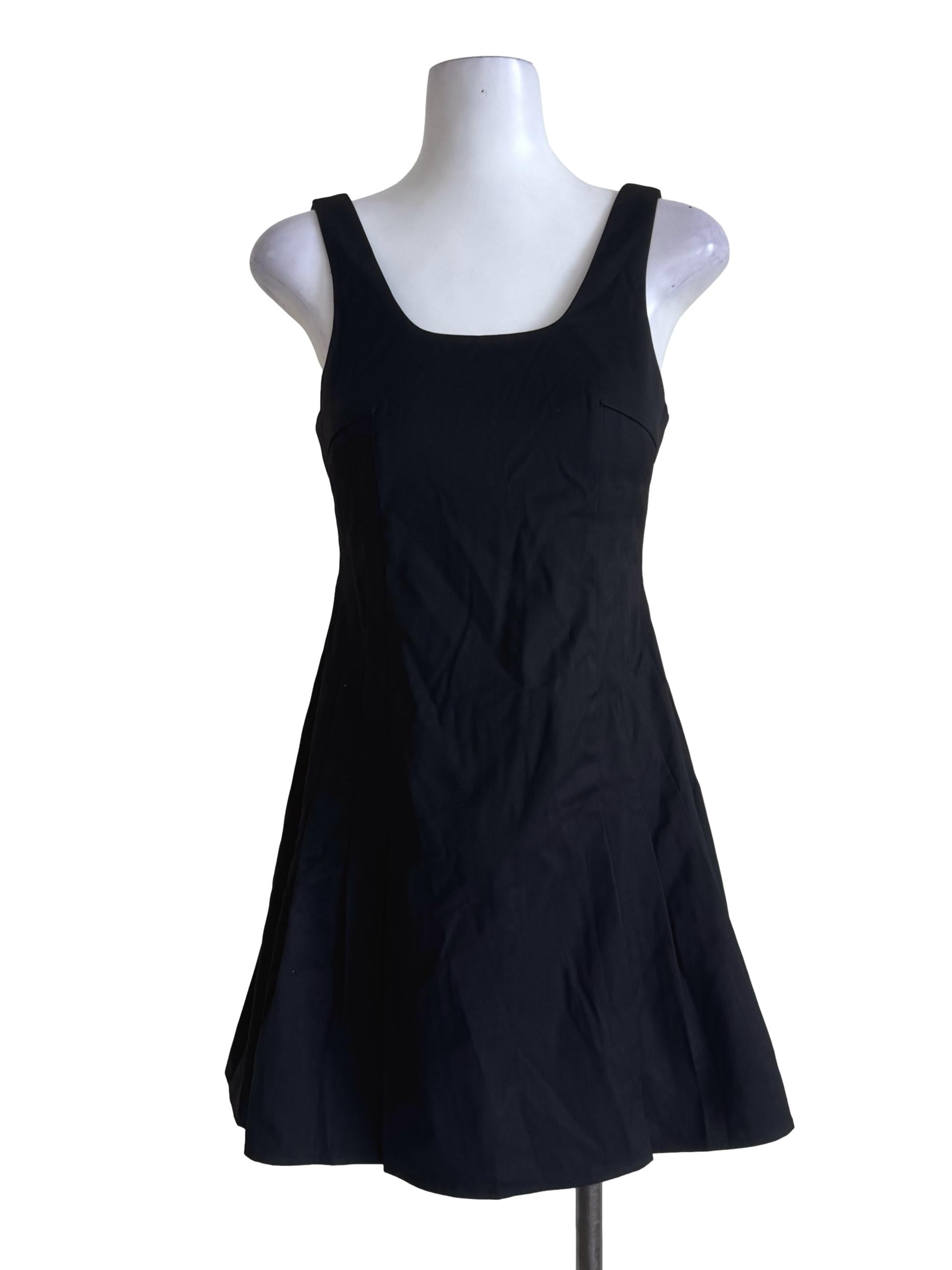 Midnight Black Slim Illusion Sleeveless Dress TCL