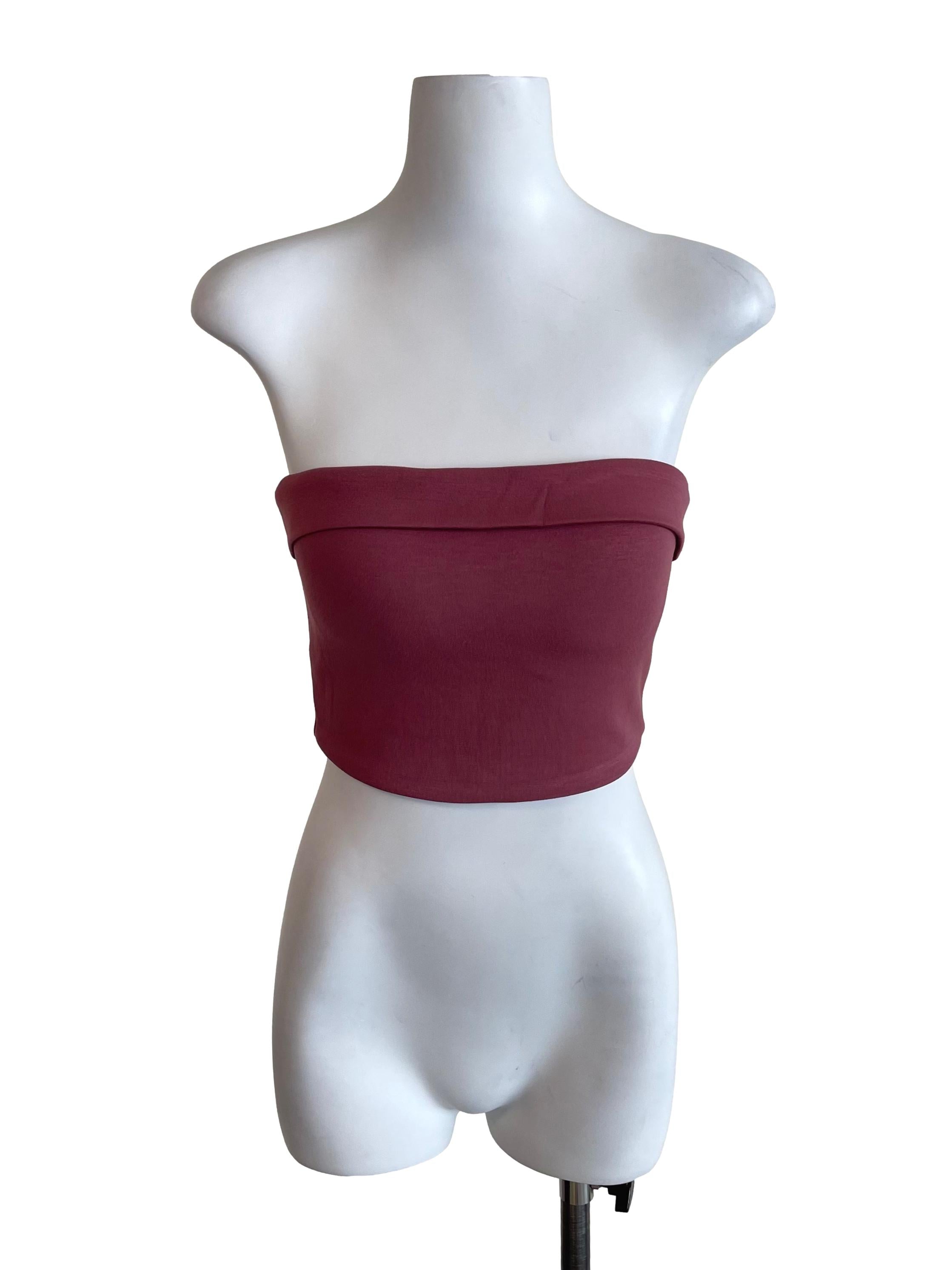 Bean Pink Strapless Top
