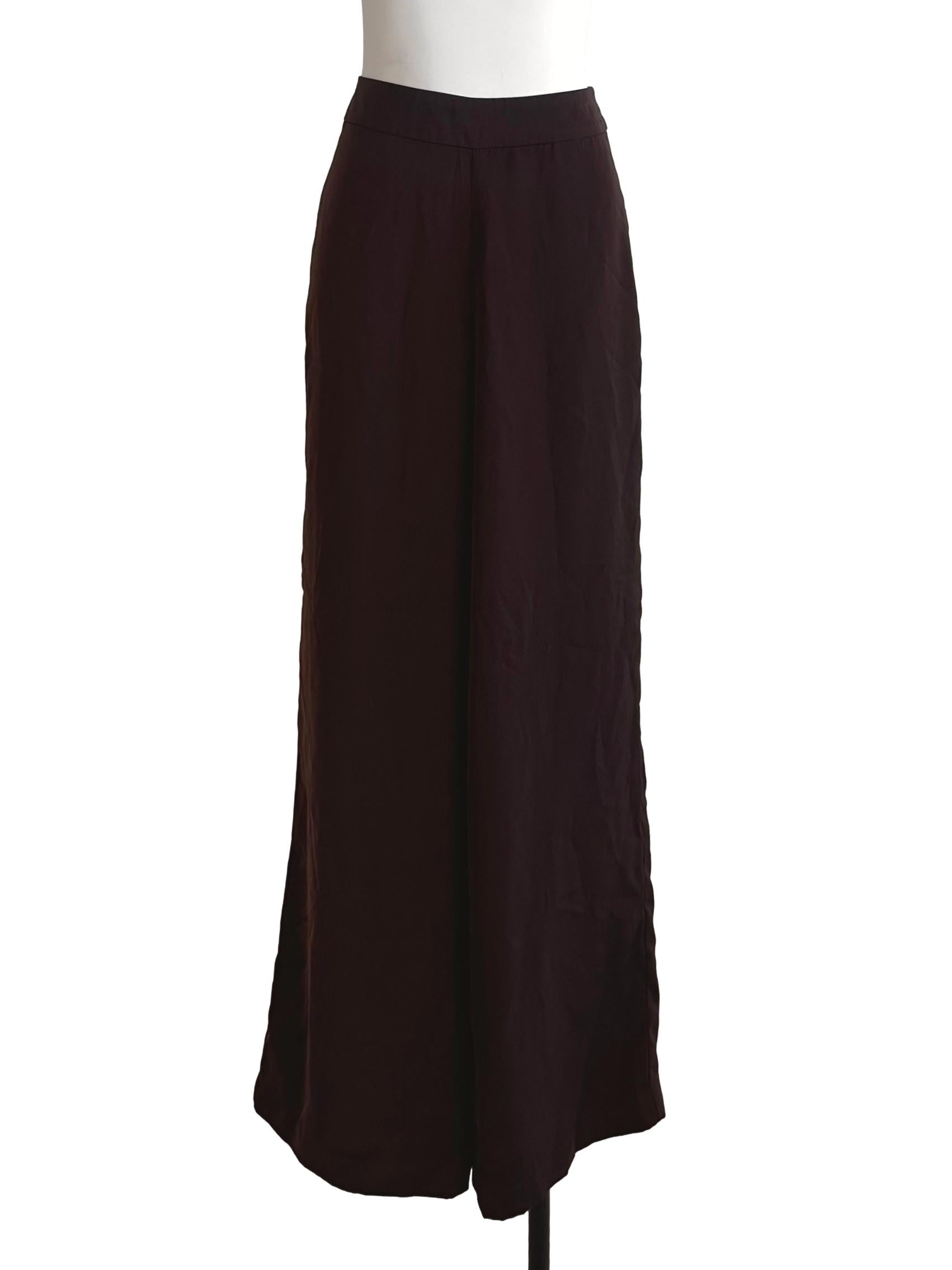 Dark Brown High Waist Flare Pants YHF