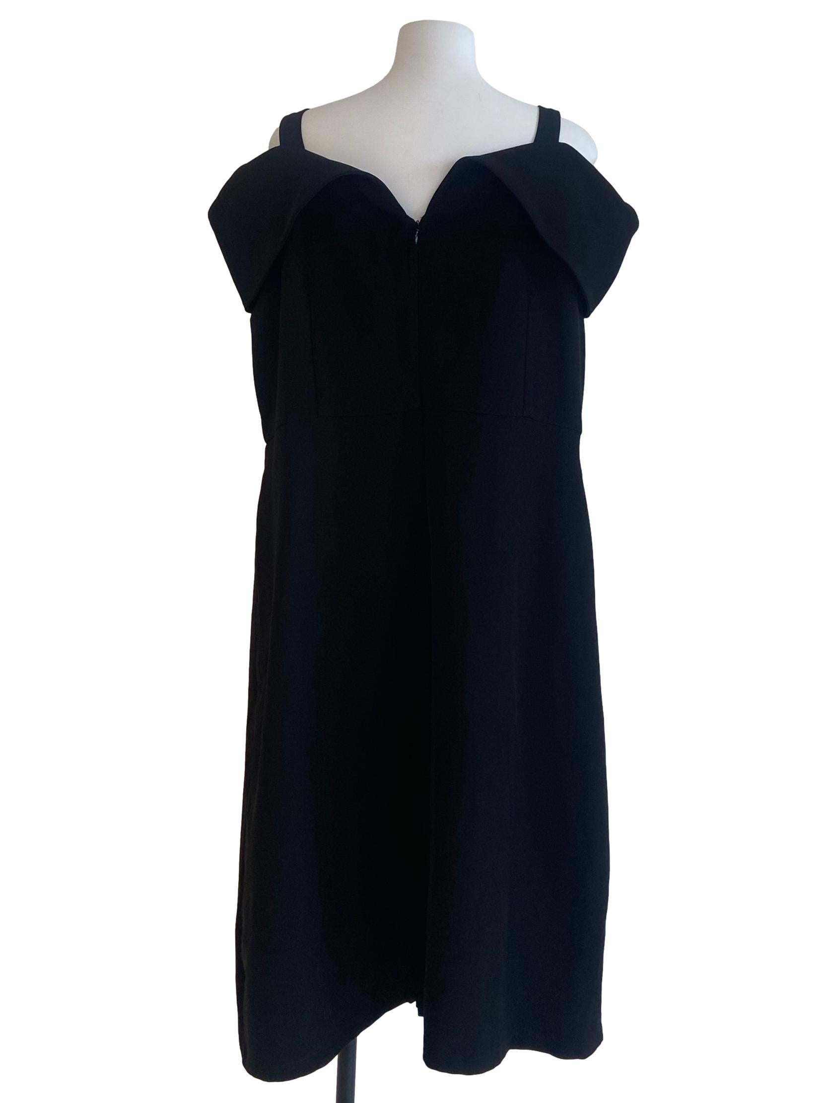 Black Accordion Apron Dress