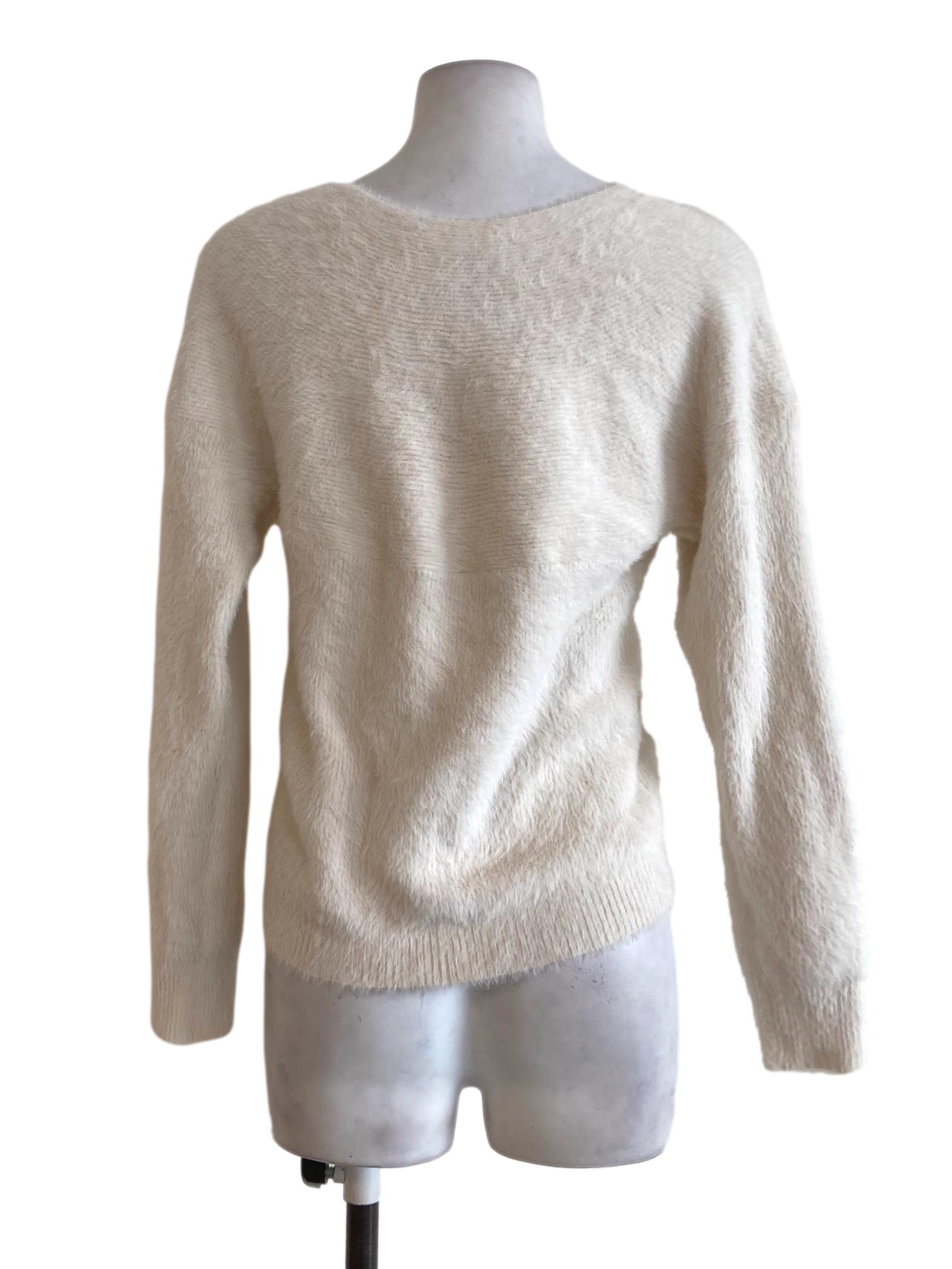 White V Neck Stretchable Blouse